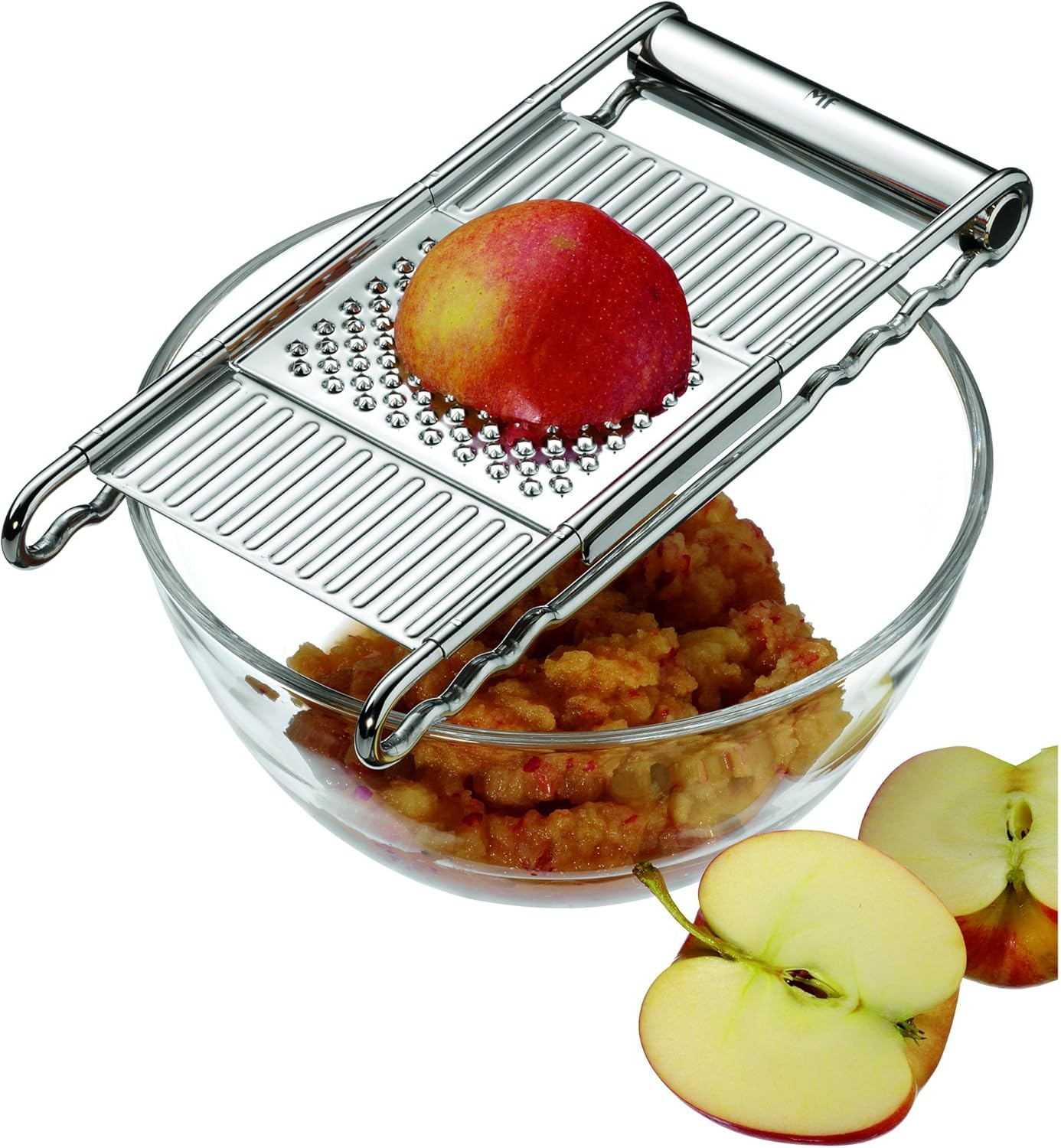 WMF Gourmet Vegetable Grater 12 X 18 Cm, Kitchen Grater Stainless Steel with 4 Attachments for Slicing, Multi Grater, Rasp, Grater and Cutting, Potato Grater, Cucumber Slicer image number 1