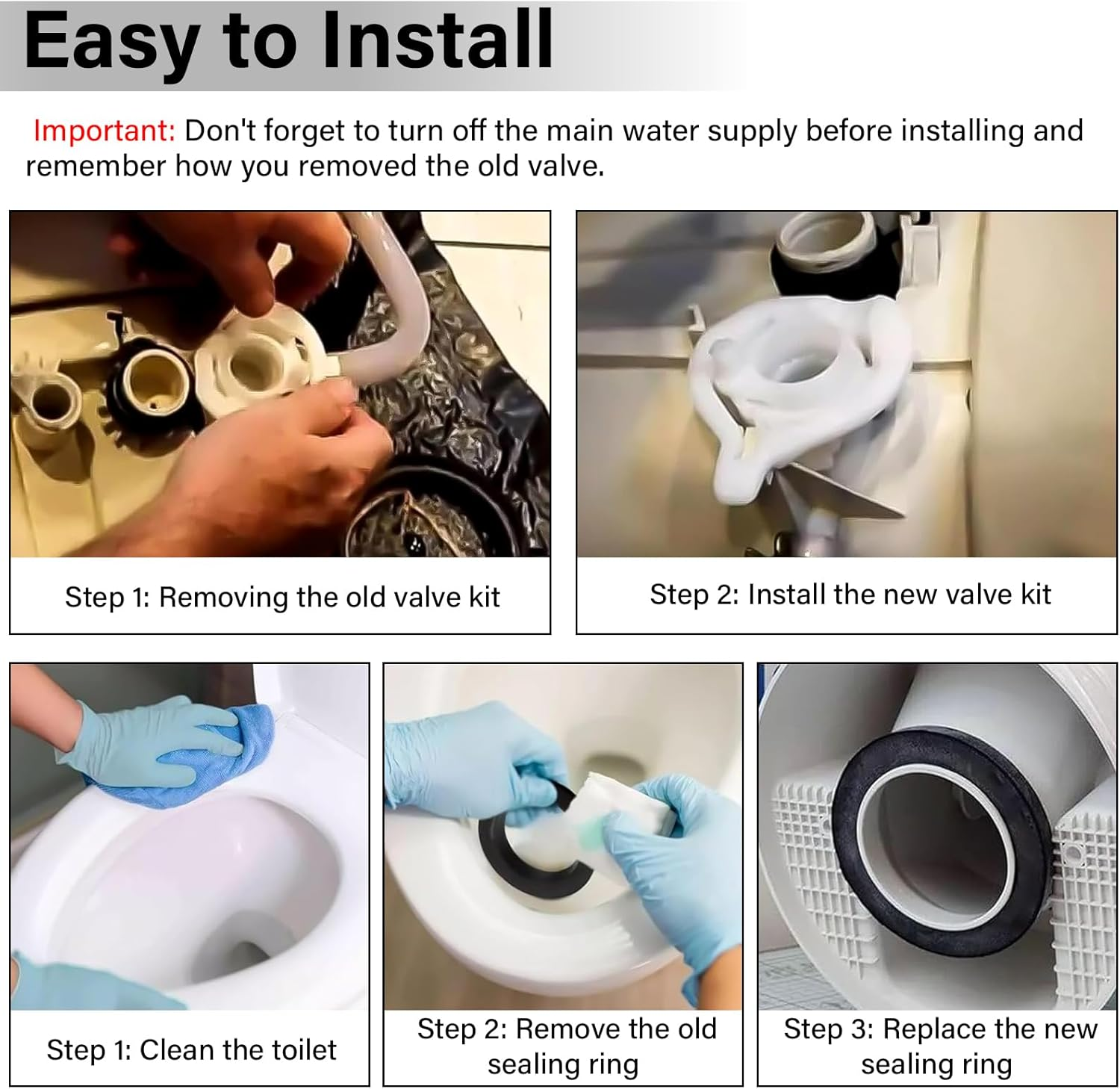 42049 New Upgraded Water Valve Style II Kit for Thetford Aqua Magic Style II Toilets with Closet Flange Seal image number 5