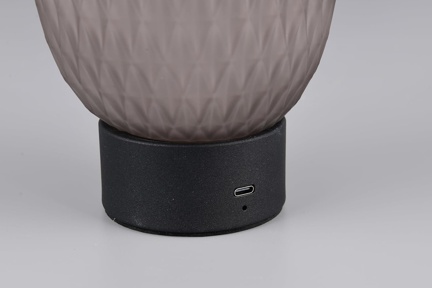 Trio Leuchten LED Battery Table Lamp Facette 564210154 Metal Black Matte Glass Smoked with 1.5 Watt LED USB Connection 4-Way Touch image number 1