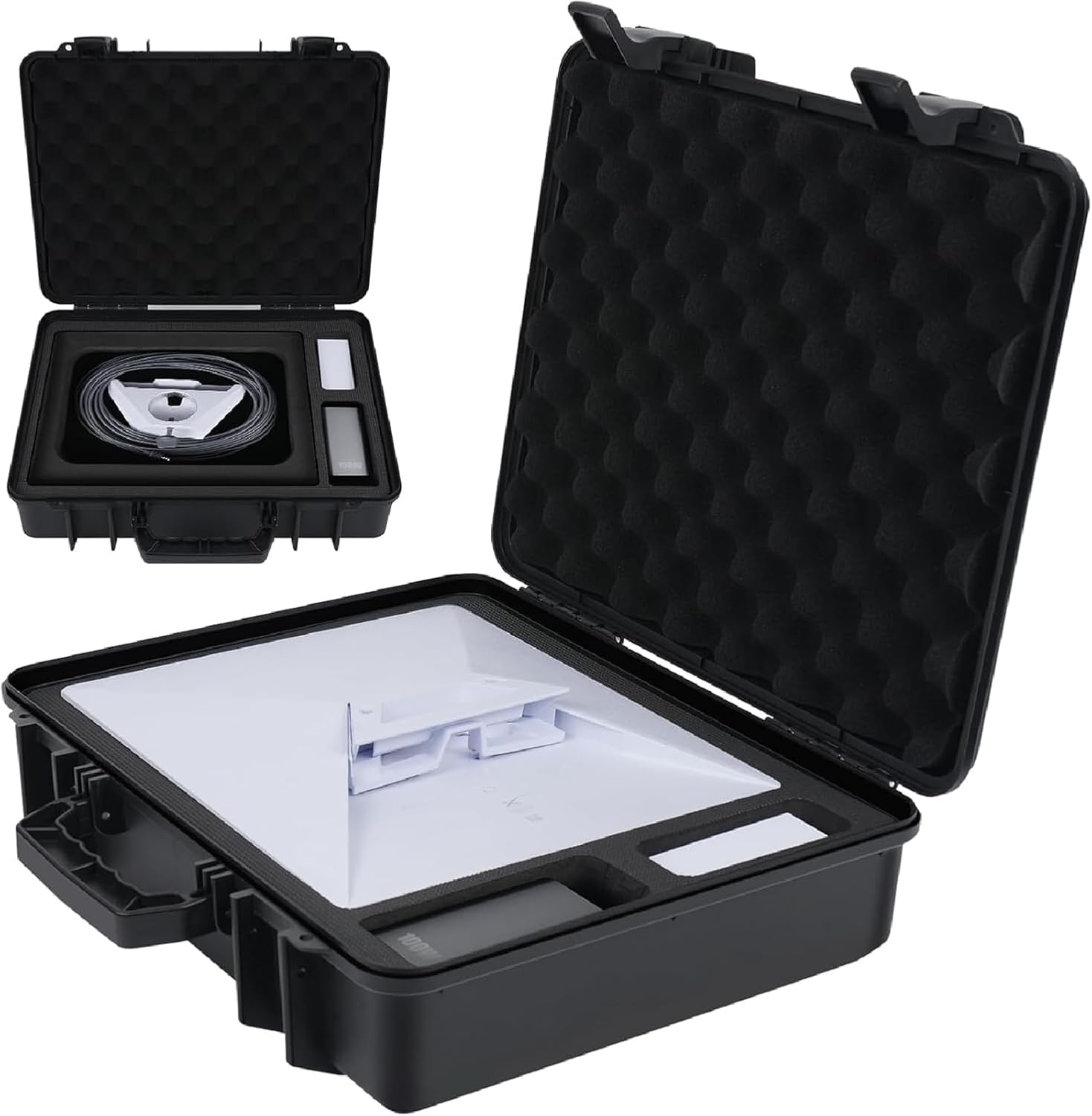 Mini Case for Travel, Waterproof Hard Case for Mini Dish Kit, Mini Carrying Case with Precision Cut Foam for Mini and Accessories image number 3