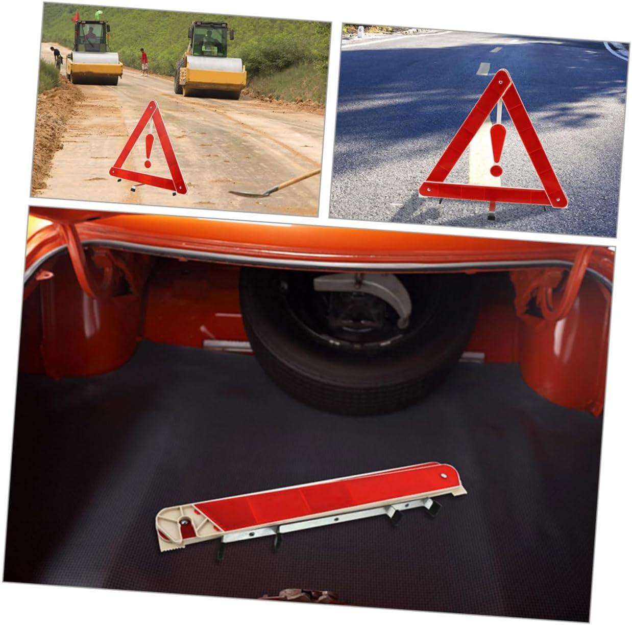 CANIGHT 3Pcs Roadside Warning Triangle Reflective Safety Sign Kit for Cars Trucks image number 3