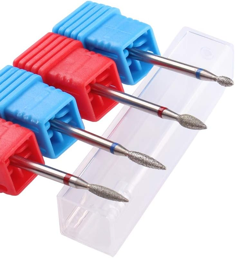 MZCMSL Flame Cuticle Drill Bit for Russian Manicure,Safety Diamond Nail Drill Bit,3/32 Electric Cuticle Remover Bit(4Pcs) image number 6