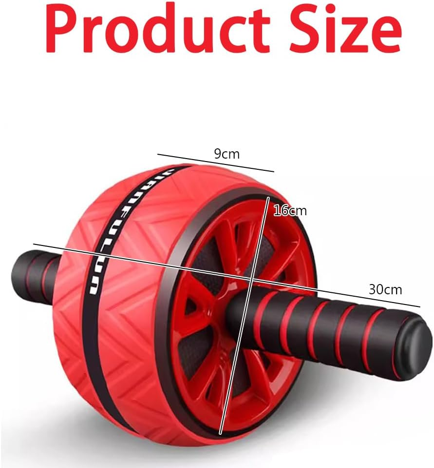 TOMVAES Non-Slip Core Abdominal Roller Wheel, Ab round Exercise Equipment for Core Workout with Anti-Slip Handles Apparatus Temper for Home Gym Fitness Device with Kneeling Pad image number 2