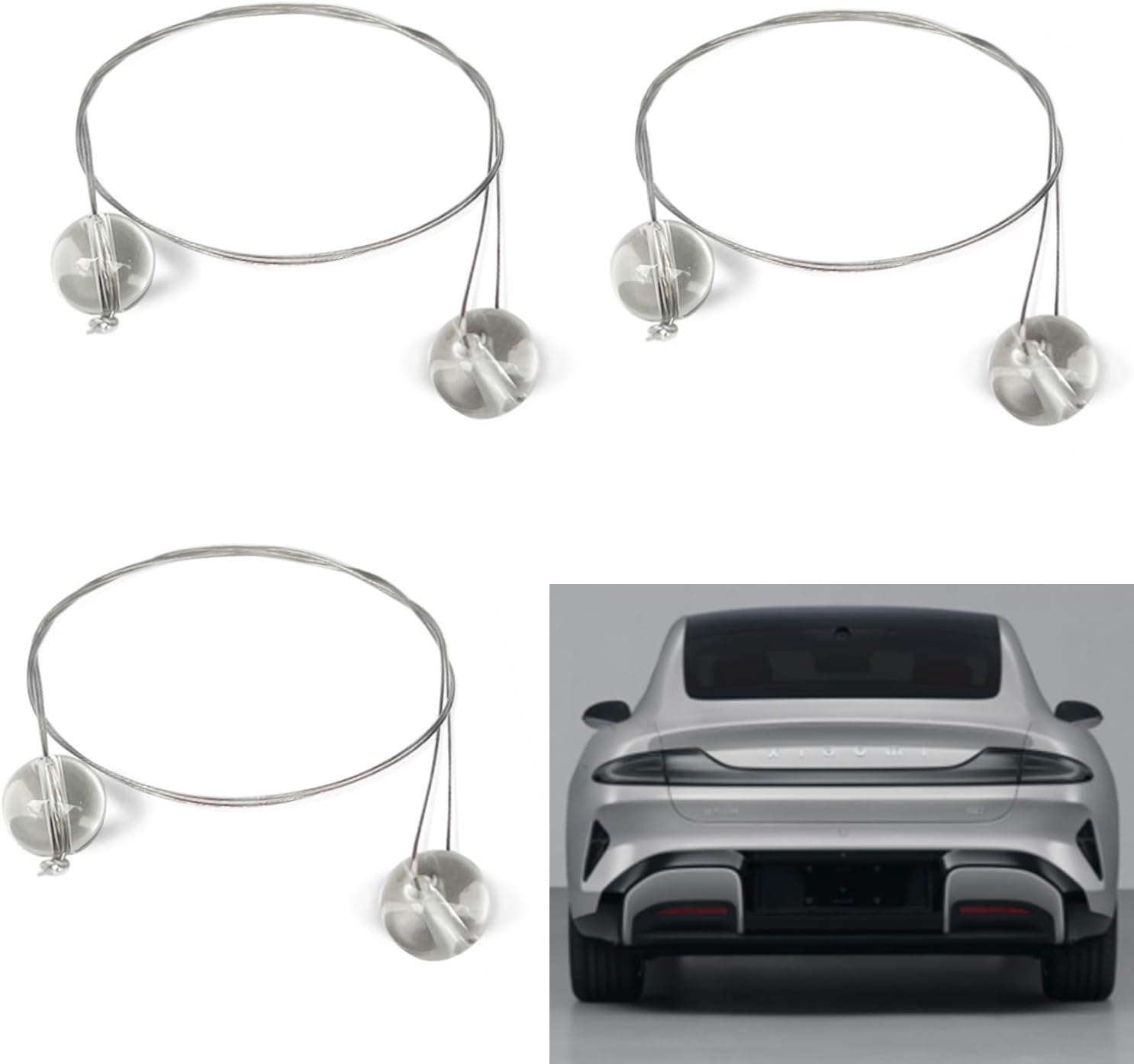 3Pcs Car Emblem Removal 30Cm Badge Logo Remover Sign Board Wire Remover Accessories for Car Motorcycle Truck Van General Car Badge Removal Tool Set image number 6