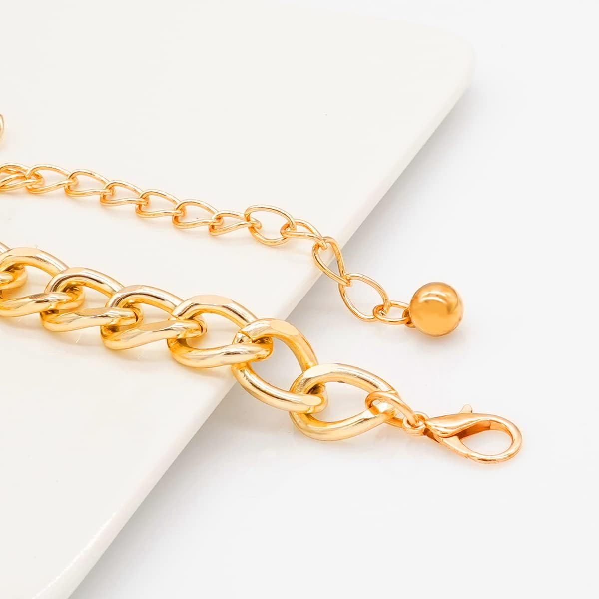 Yeeheen Rhinestone Chain Belt Multilayer Metal Waist Chain for Women Punk Chunky Chain Belts image number 2