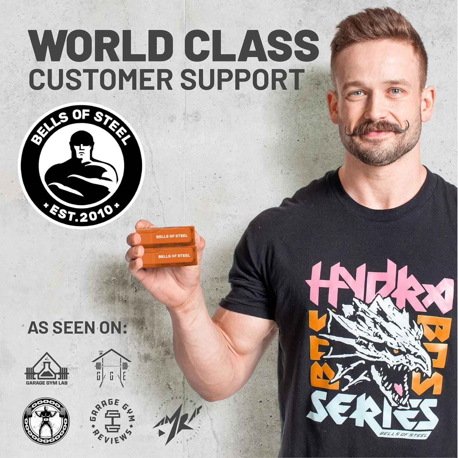 Magnetic Barbell Collars [Bells of Steel] Premium Weight Bar Clamps, Quick Release Barbell Clips, Olympic Barbell Clamps, High Strength Nylon Gym Clips, Pair