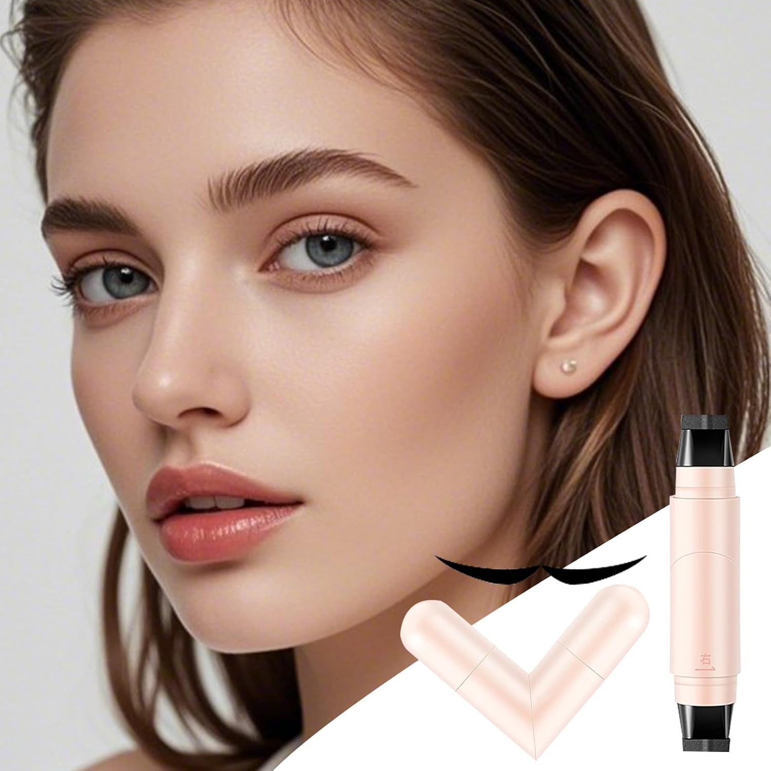 Winged Eyeliners Stamp | Eyeliners Stencils Pencil - Precise Smudge-Proof Smooth Multi-Functional Tool for Women Beauty Family Friends - Brown image number 6