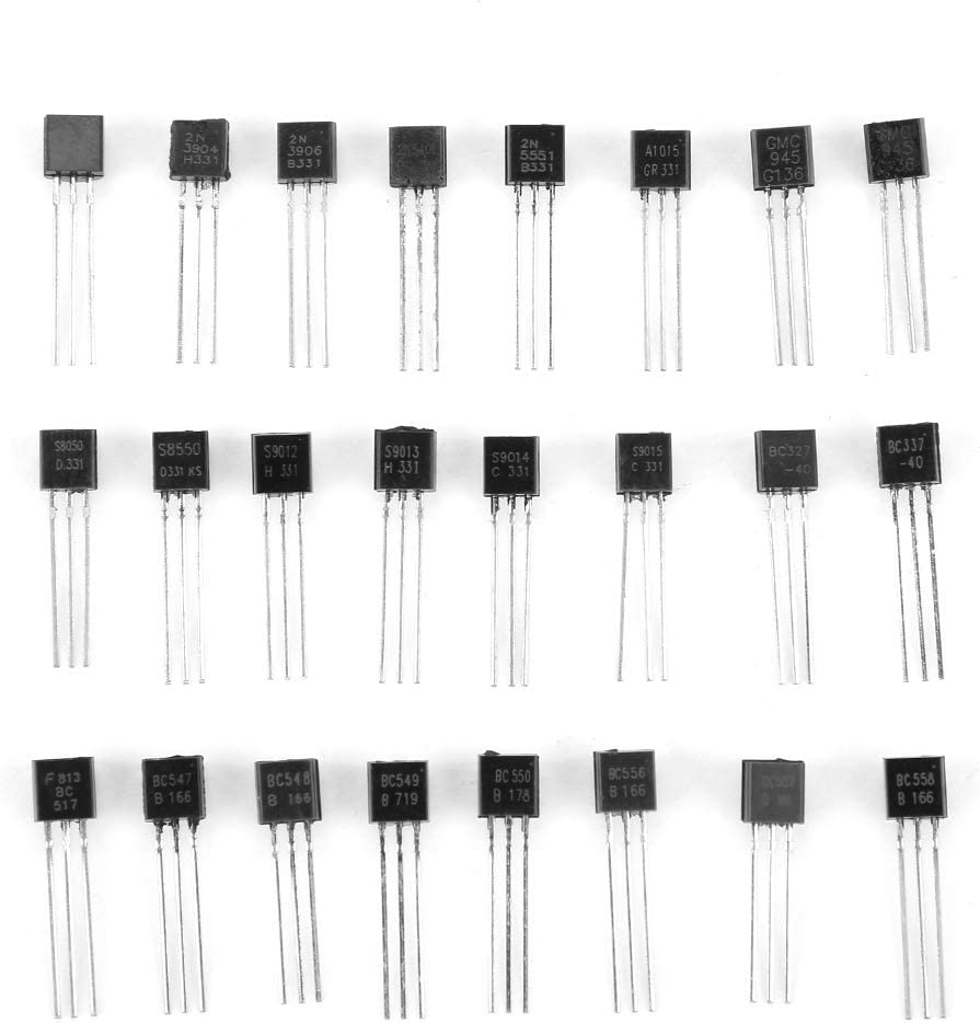 Three Pin Transistor, 840Pcs NPN PNP TO-92 2N2222A-BC558 Transistor Assortment DIY Kit Electronic Component Assortment Kit Assorted Transistor image number 6