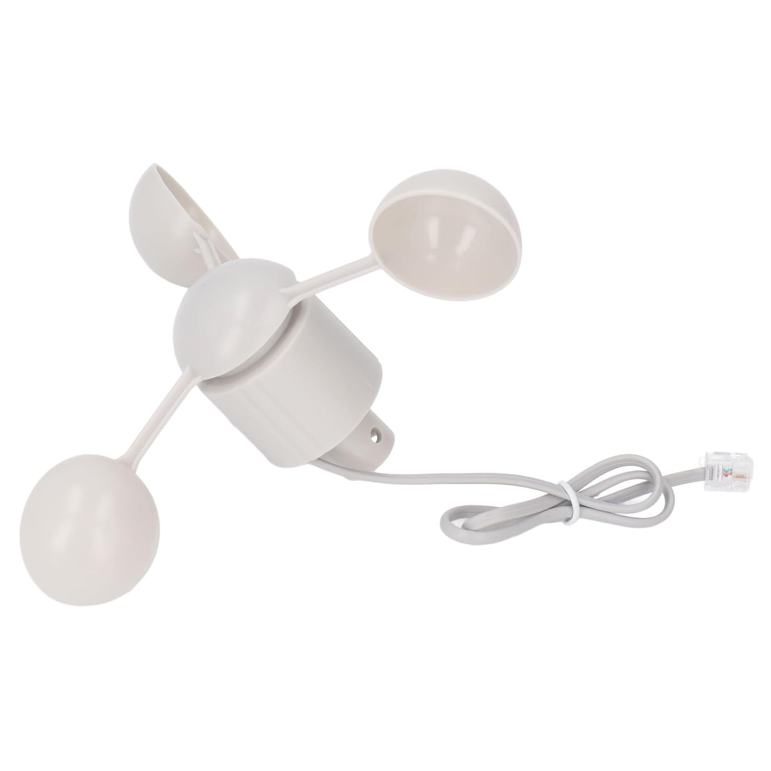 Cryfokt Anemometer Cup Efficient Wind Speed Sensor Cup for Weather Meter, RJ11 Connector Wind Direction for WH2081 Weather Meter image number 6