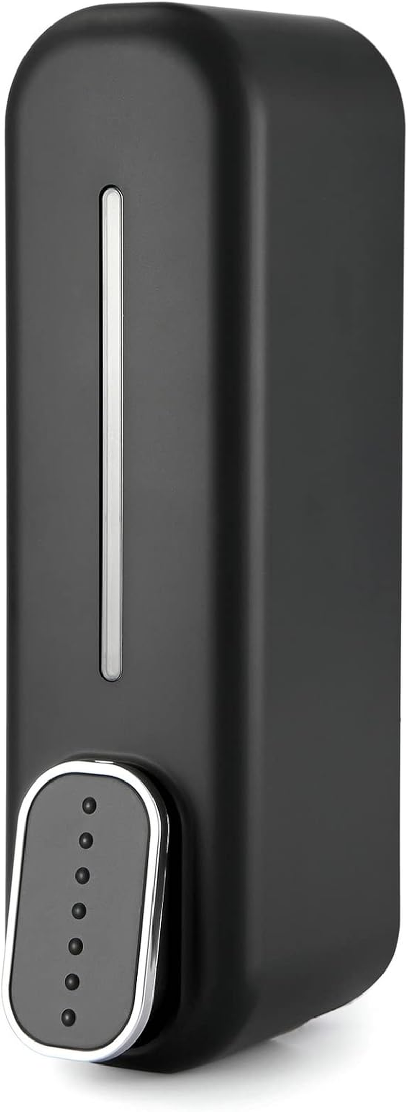 Soap Dispenser Wall Mount, 300Ml ABS Easy to Install Manual Soap Dispenser Convenient to Press Shower Gel Container with Transparent Window Design for Bathroom Hotel (White)