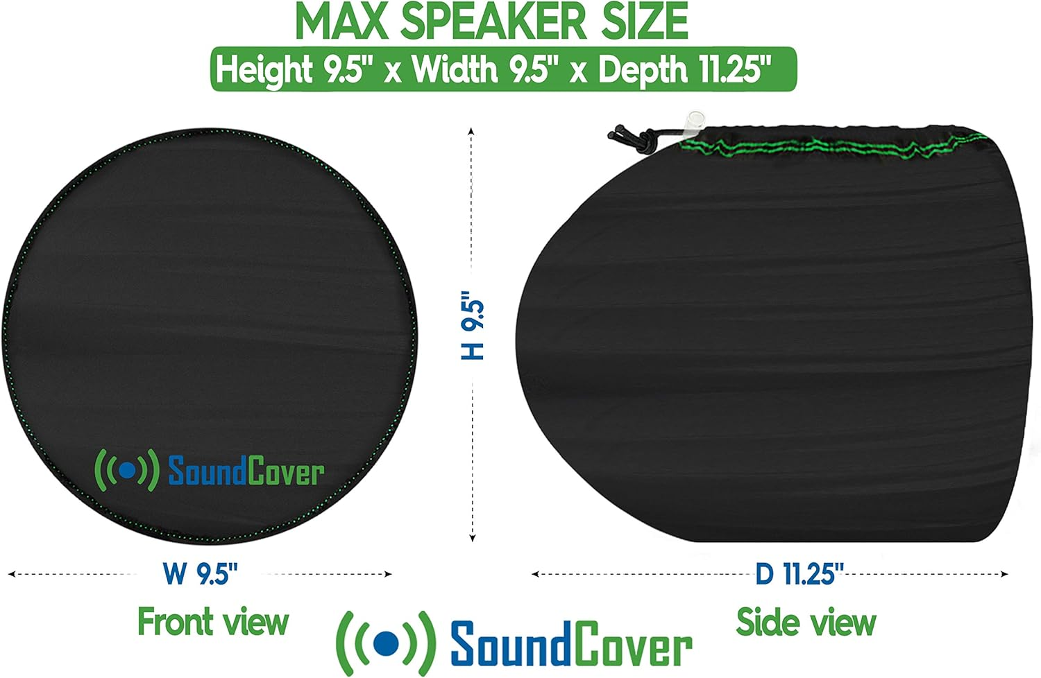 Two Sun Sand & Water Resistant Boat Speaker Covers for 6.5 Inch round and 6X9 Oval Marine ATV Wakeboard Tower Speakers - Speaker Bags Fit Boss Audio, MCM Custom Audio, Rockville Marine Speakers image number 6