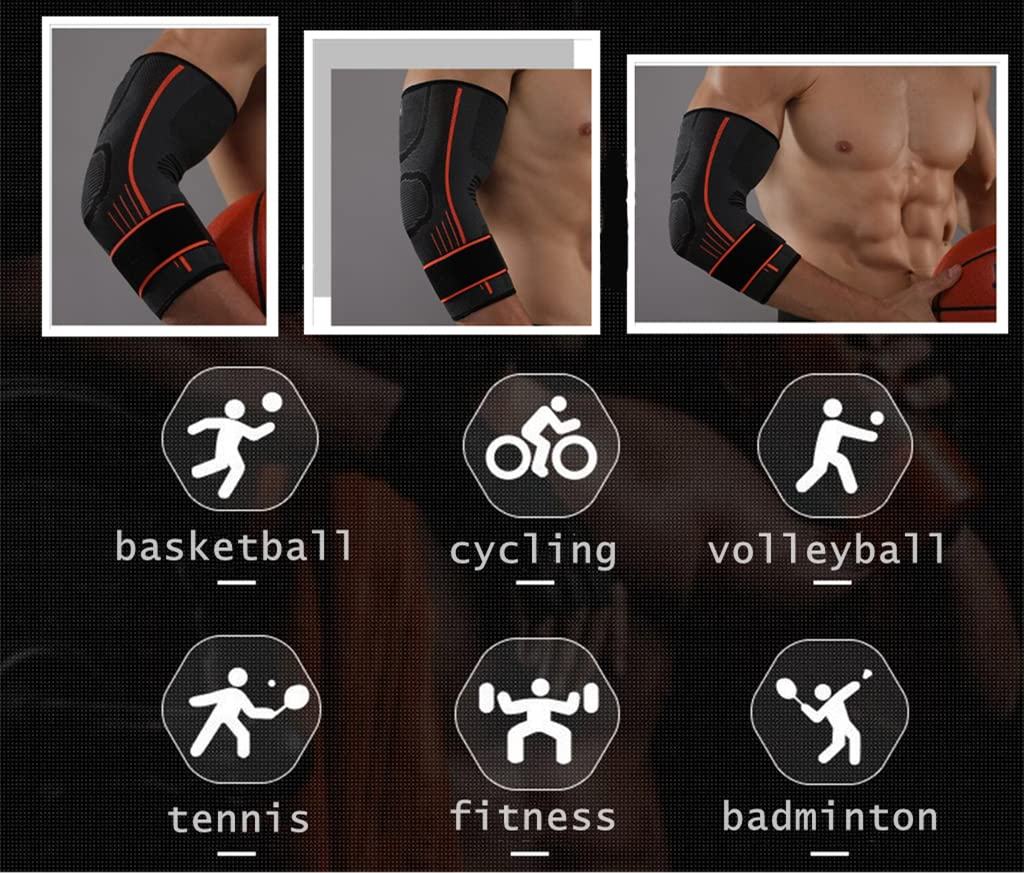 Elbow Compression Sleeve Elbow Brace for Tendonitis and Tennis Elbow image number 4