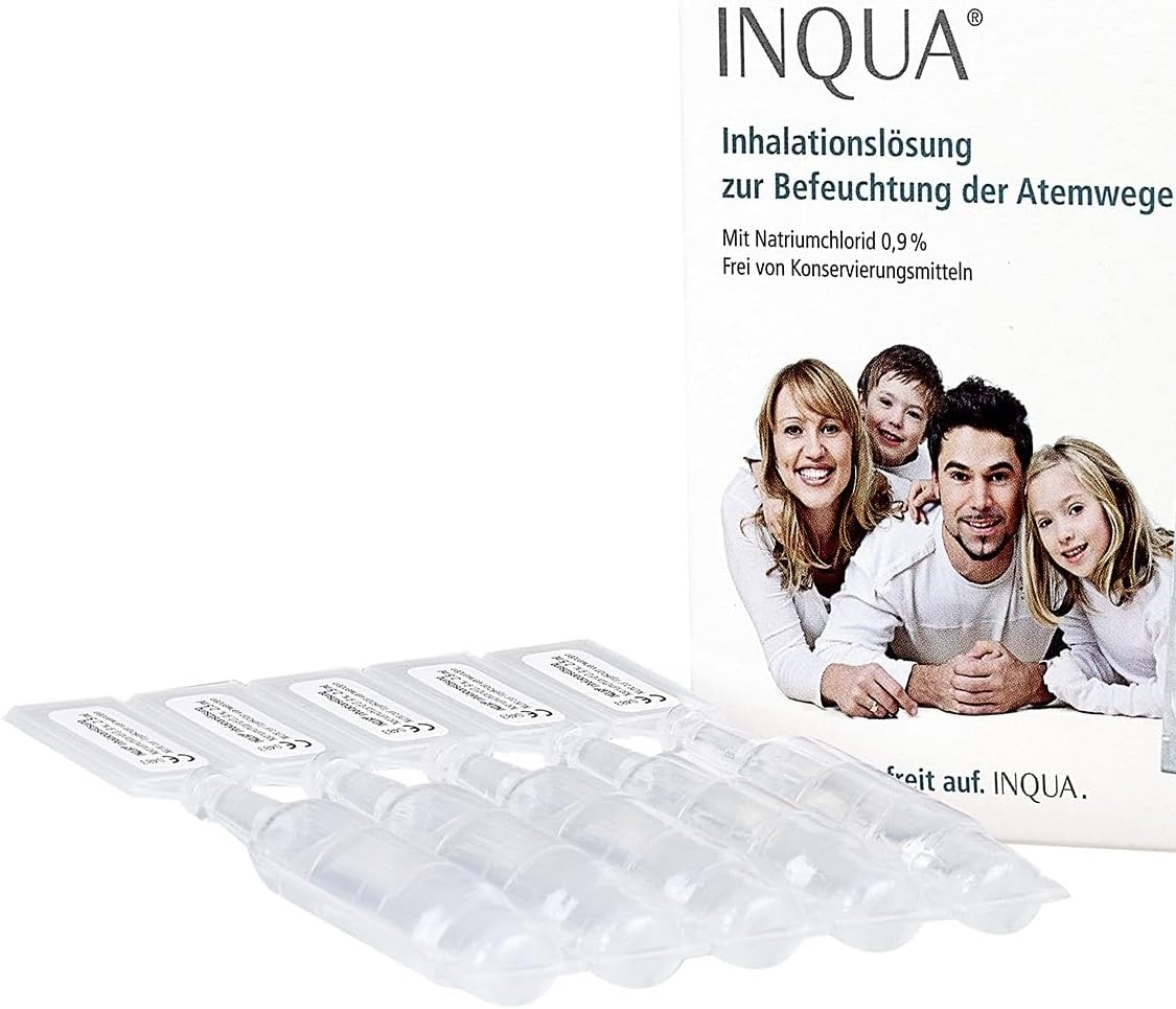 INQUA&reg; Inhalation Solution, 100 Ampoules of 2.5 Ml, Isotonic Saline Solution for Inhaling for Adults, Children and Babies, No Preservatives, Nacl 0.9% image number 2