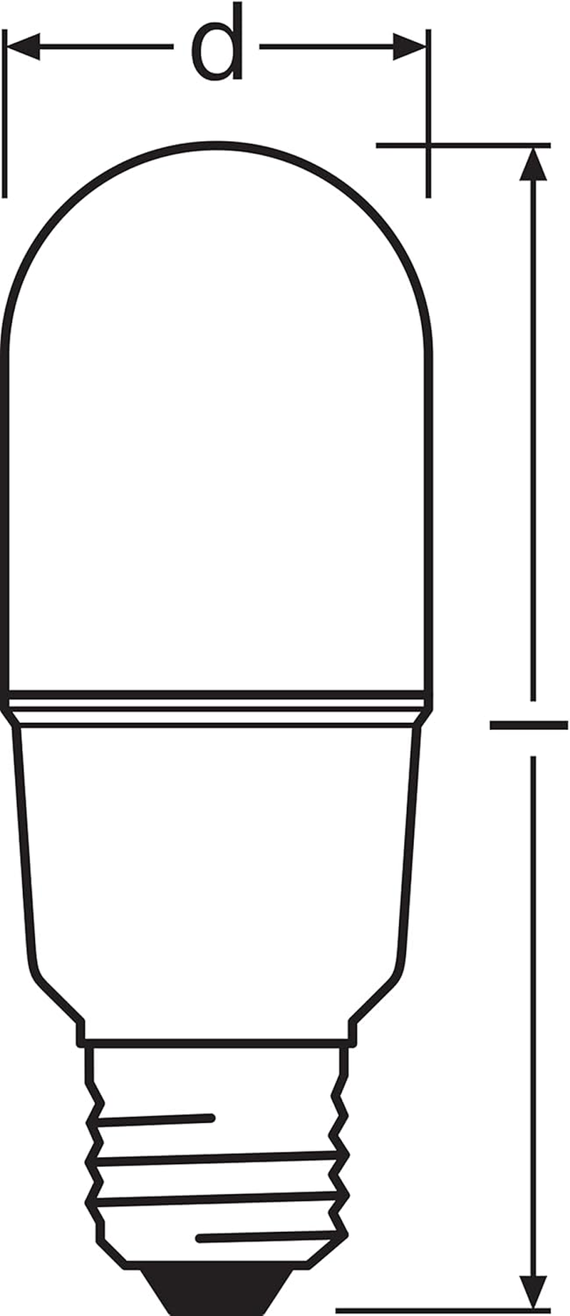 OSRAM LED Lamp with E27 Base, Warm White (2700K), Stick Shape, 10W, Replacement for 75W Bulb, Frosted, LED Star Stick, 6-Pack image number 5