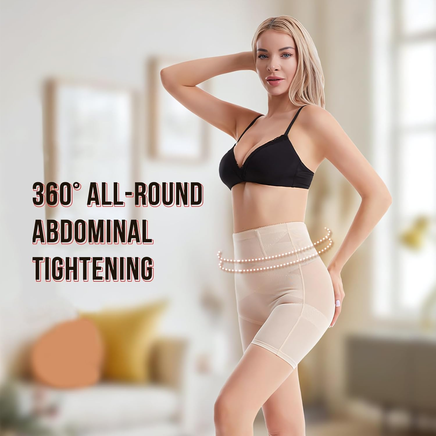 Shapewear Shorts for Women - High Waisted Tummy Control Knickers Shaping Short Body Shaper Underwear image number 2