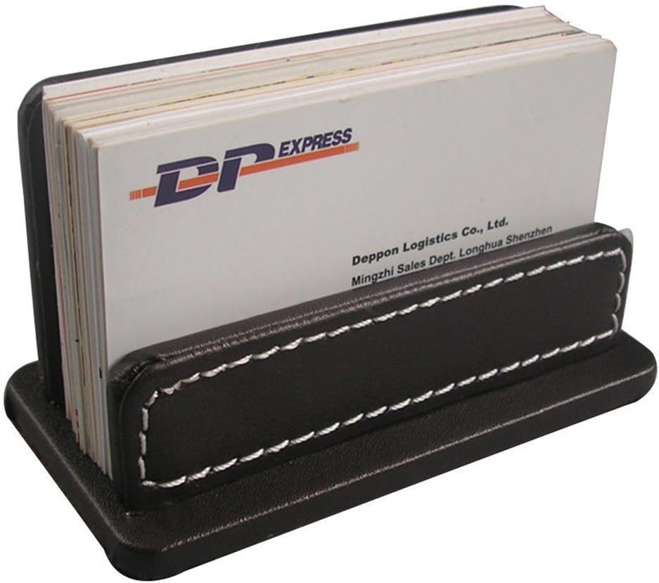 KINGFOM 3Pcs/Set Office & School Desktop Decor Organizer Supplies Including Tissue Holders, Pencil Holder, Business Card Dispenser Stand 3Pcs/Set Brown