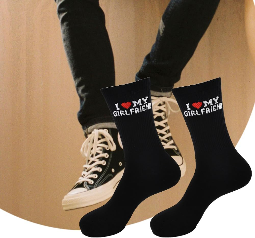 Valentines Day Socks Funny Couple Gifts for Boyfriend Girlfriend Gifts for Him Her Valentines'S Day Gifts for Couples Socks Gifts for Women Men - White image number 4