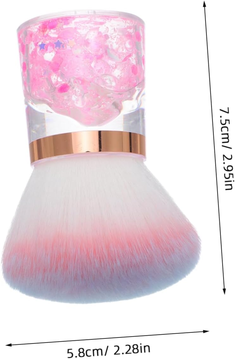 Nail Art Dust Brush Flower Shaped Soft Bristle Duster for Dip Powder Acrylic Nails Portable Dust Removal Brush Storage Case for Manicure and Makeup image number 1