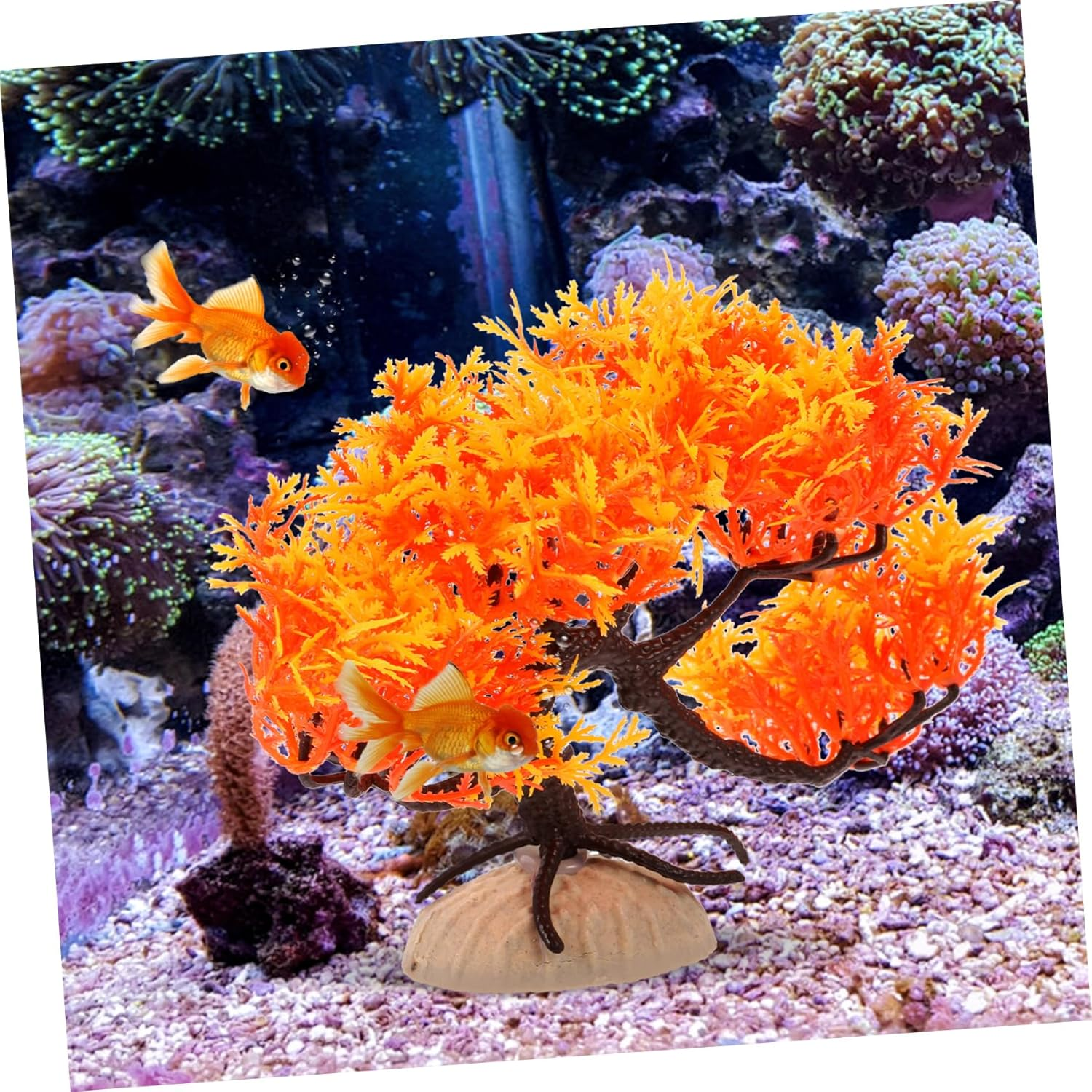 EXAOMBLE Artificial Pine Tree Model Aquarium Plants Decoration and Safe for Fish Tanks Lifelike Ornament for Enhanced Aquatic Environments