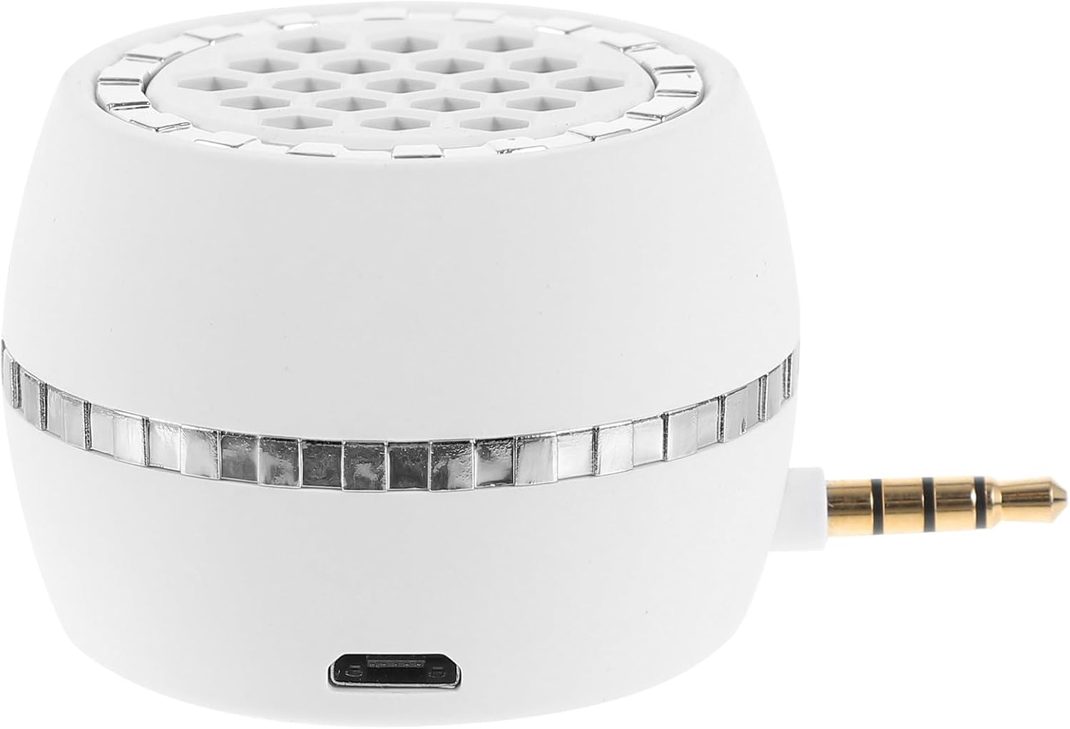 VILLCASE Mini Portable Plug and Play Mobile Phone Speaker Amplifier, White Dc5V, Compatible with Phones, Tablets, and Laptops, Compact Mobile Soundbox for On-The-Go Audio Enhancement image number 4