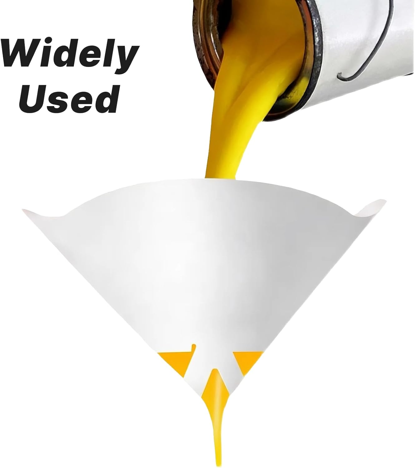 100 Disposable Paint Filters, Made of Fine Nylon Mesh, with Fine and Uniform Mesh, Not Easy to Deform, High-Quality Paper Filter Core, Suitable for Cars, Spray Guns, Arts and Crafts, White image number 1