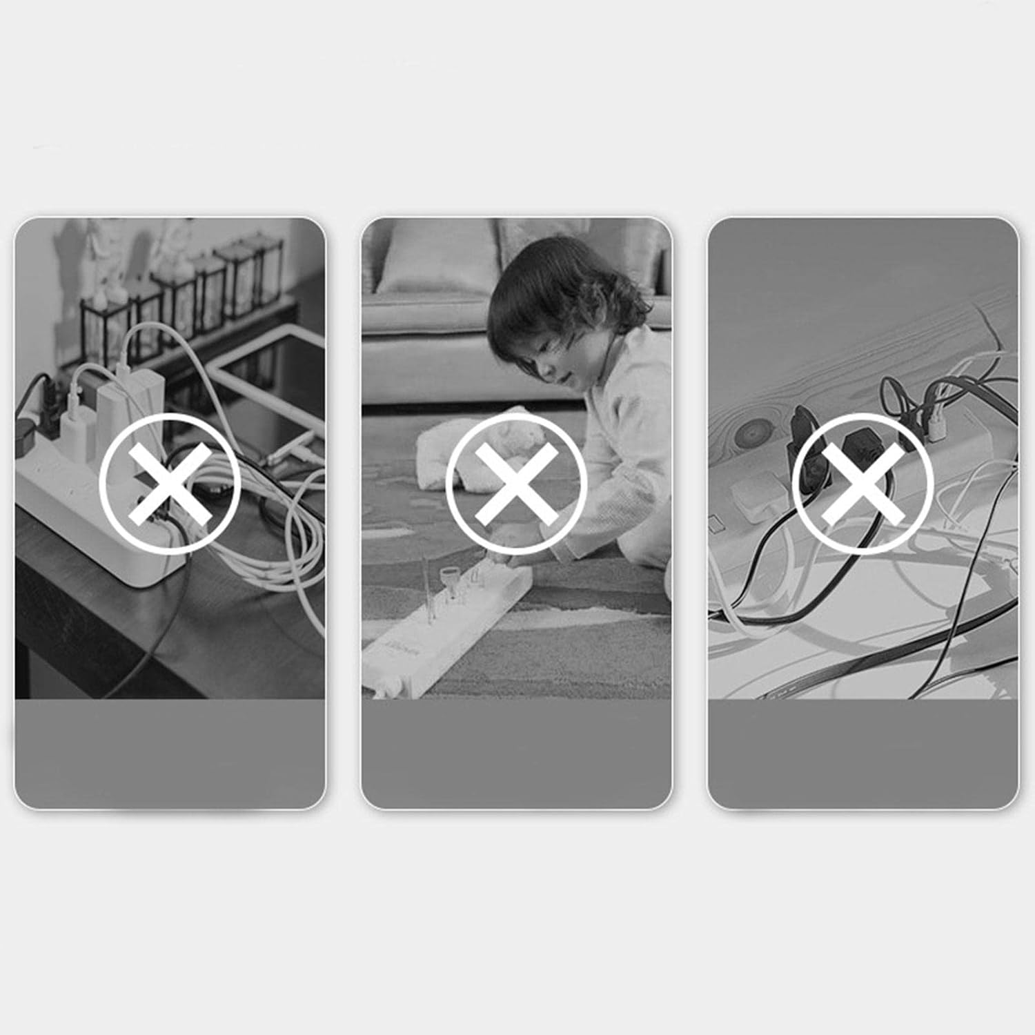 Cord Management Box - Style Cord Box Socket Storage with - Household Cable Organizer for TV Wires, Computer, USB Hub, Power