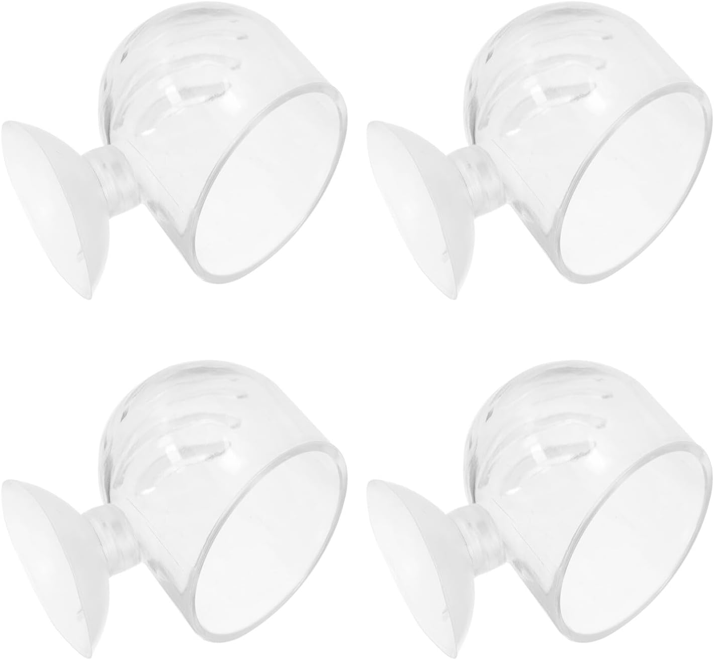 Homoyoyo 4Pcs Acrylic Fish Tank Feeding Cups Red Worm Holders Shrimp Feeder Transparent Containers for Aquarium Planting and Aquatic Pets image number 3