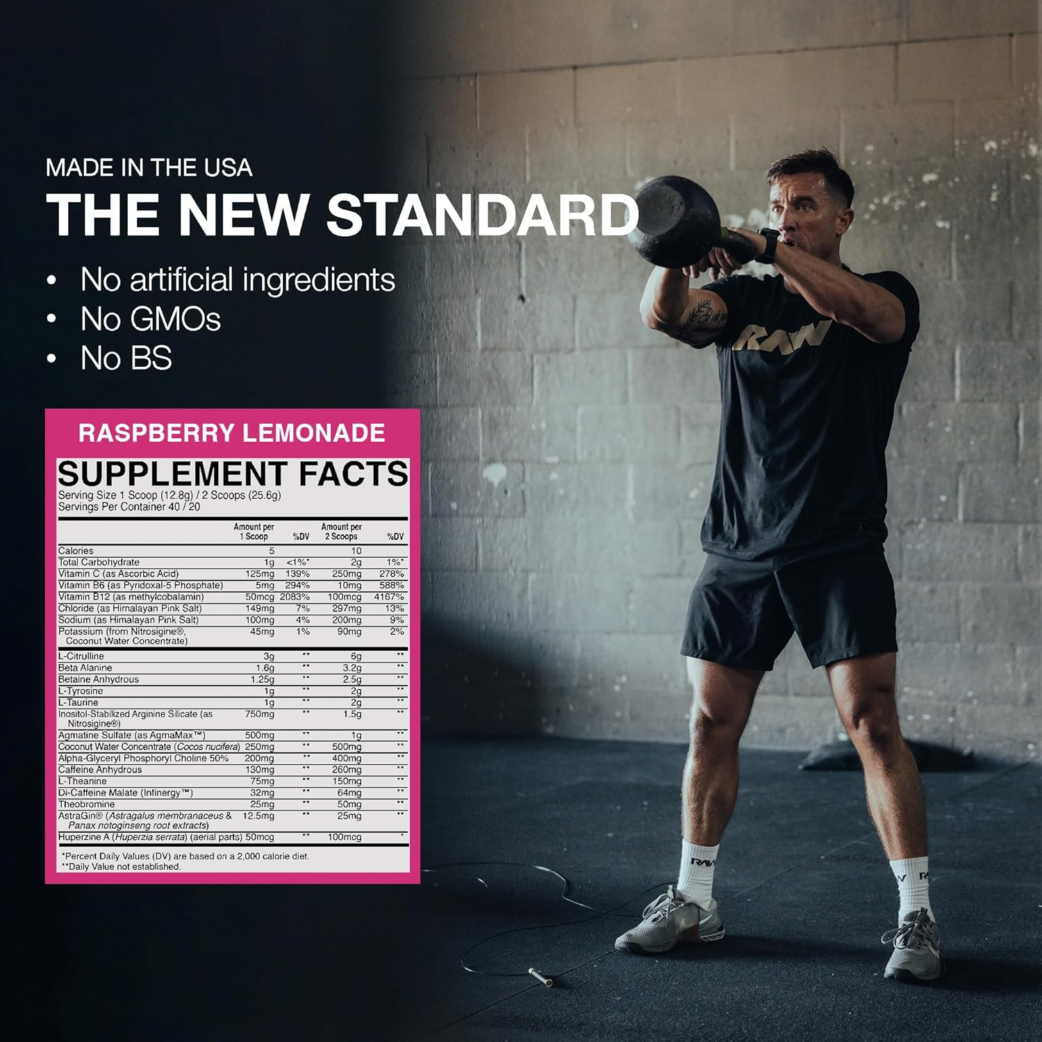 Raw Nutrition Cbum Raspberry Lemonade Thavage Pre-Workout Powder 512 G image number 4