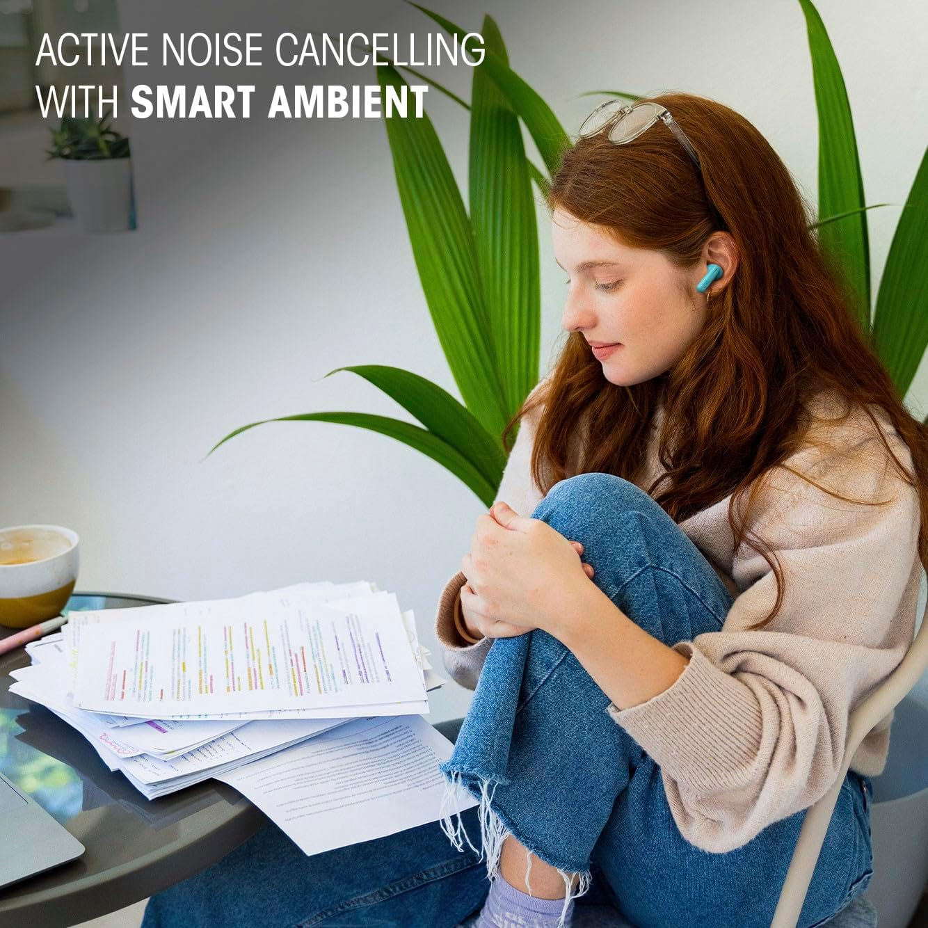 JBL Vibe Beam 2 - True Wireless Noise Cancelling Earbuds Pure Bass Sound & Smart Ambient Technology, 4Mics for Crisp, Clear Calls, up to 40Hrs of Playback, IP54 Dust & Water Resistant (Pink) image number 5