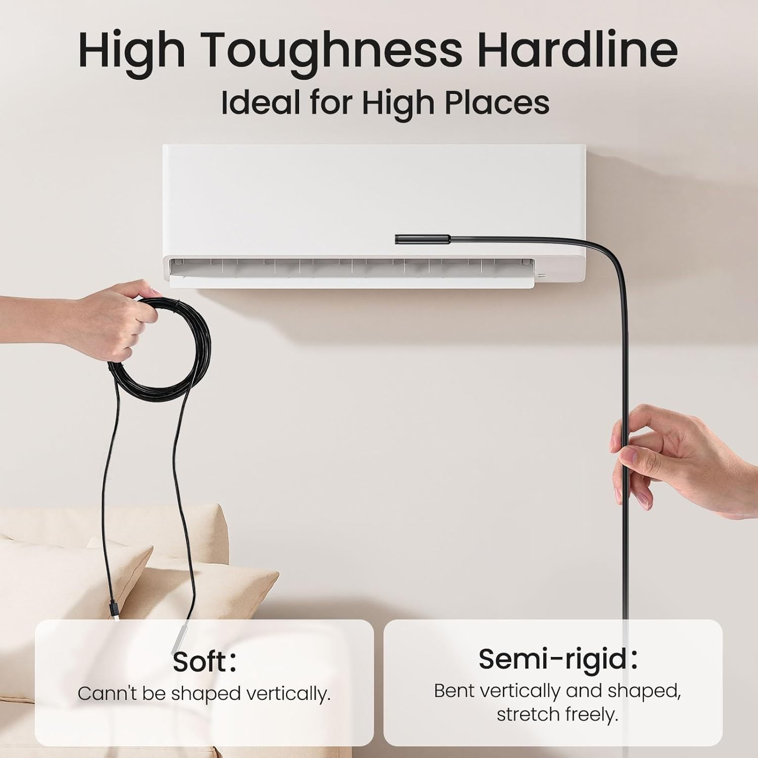 Endoscope Camera with Light,1920P HD Borescope Tools with 8 Adjustable LED Lights, Endoscope with Semi-Rigid Snake Camera, Inspection Borescope for Ios and Android image number 3