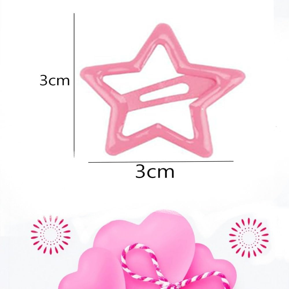 Armastuse 20 Pcs Colorful Star Hair Clips Girls Metal Hair Clips for Girls Women Kids (Random Color) image number 4