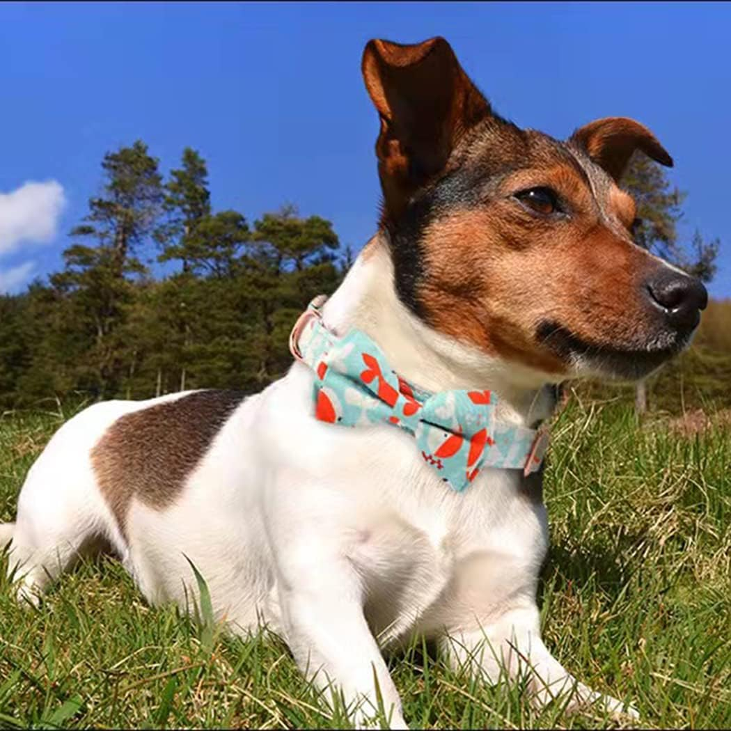 Dog Collar and Cat Collar with Bowtie, Adjustable Bow Tie Dog Collar with Safety Locking Buckle, Soft & Comfy Bowtie Dog Collar for Gift image number 4