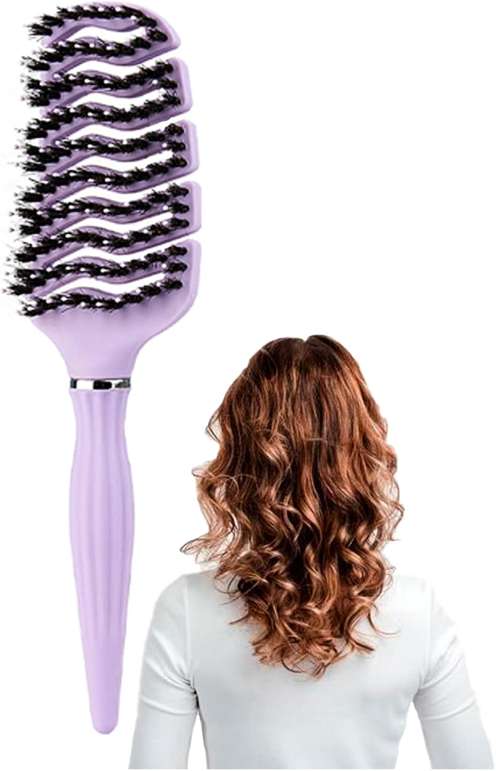 Roxlmed Detangler Hairbrush for Curly Hair Vented Bristle Scalp Massager Comb for Women and Men (Pink, 1P)