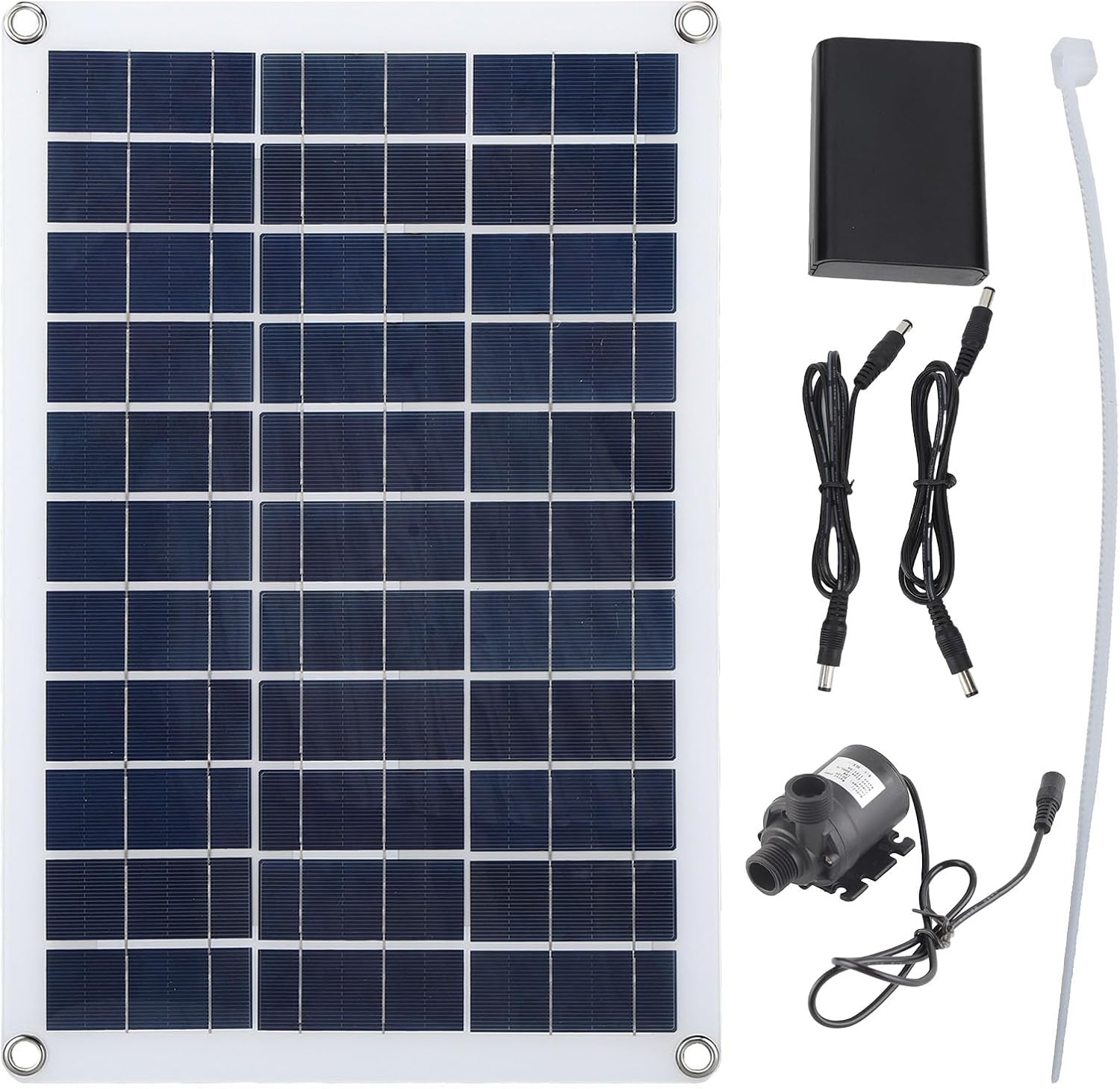 Solar Water Pump 12V 800L/H, Quiet Solar Fountain Pump with Adjustable Panel for Pond Bird Bath Garden, Green Energy (Battery Not Needed)