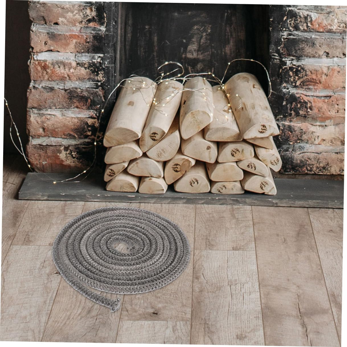 Heat Resistant Fiberglass Wood Stove Door Gasket Self-Adhesive Seal Strip for Fireplace Insert Flat Design Prevents Slipping Easy Installation