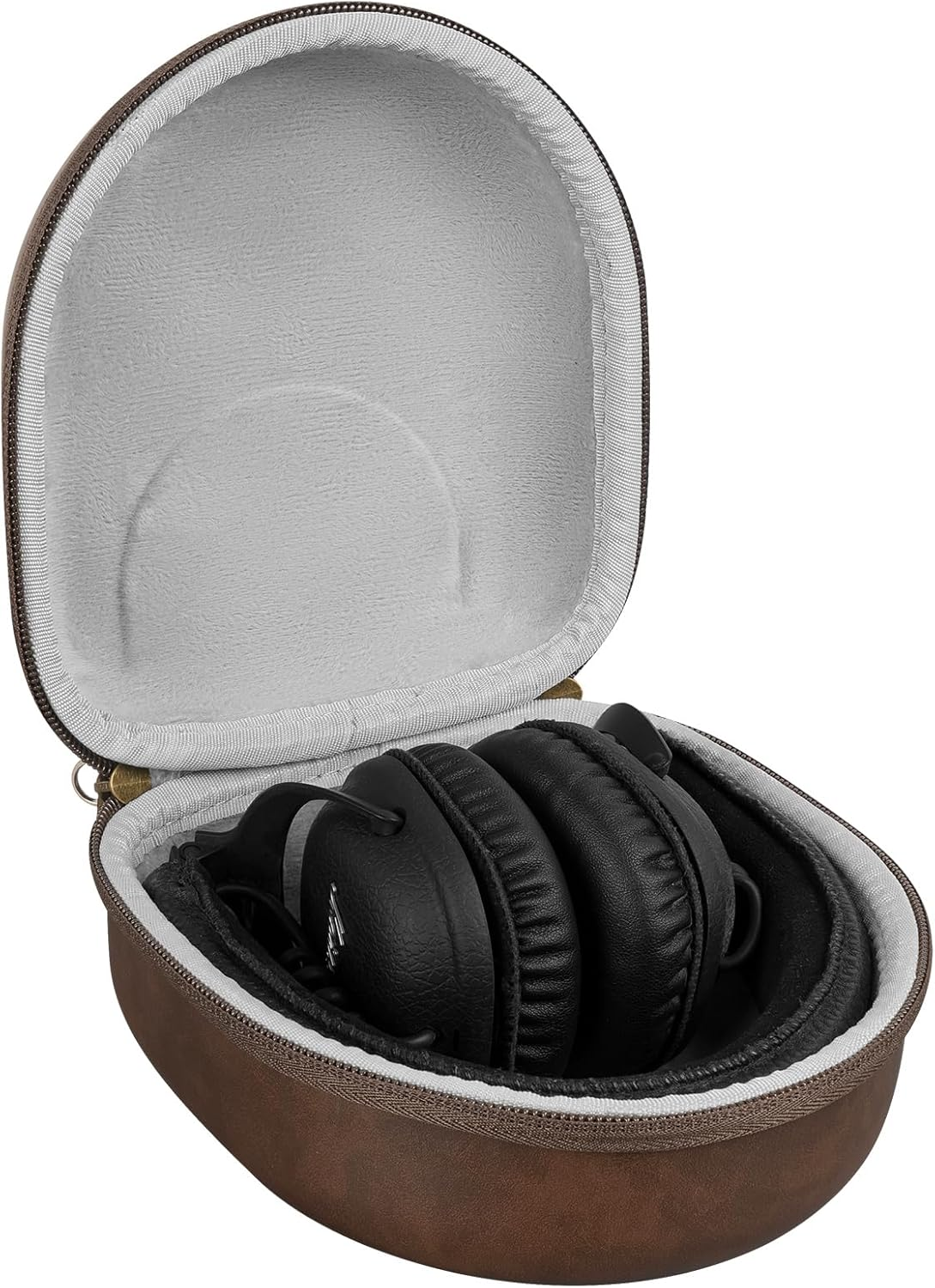 Geekria Shield Headphones Case Compatible with Marshall Major II/III/IV/V, Mid ANC, Replacement Hard Shell Travel Carrying Bag with Cable Storage (Brown) image number 5