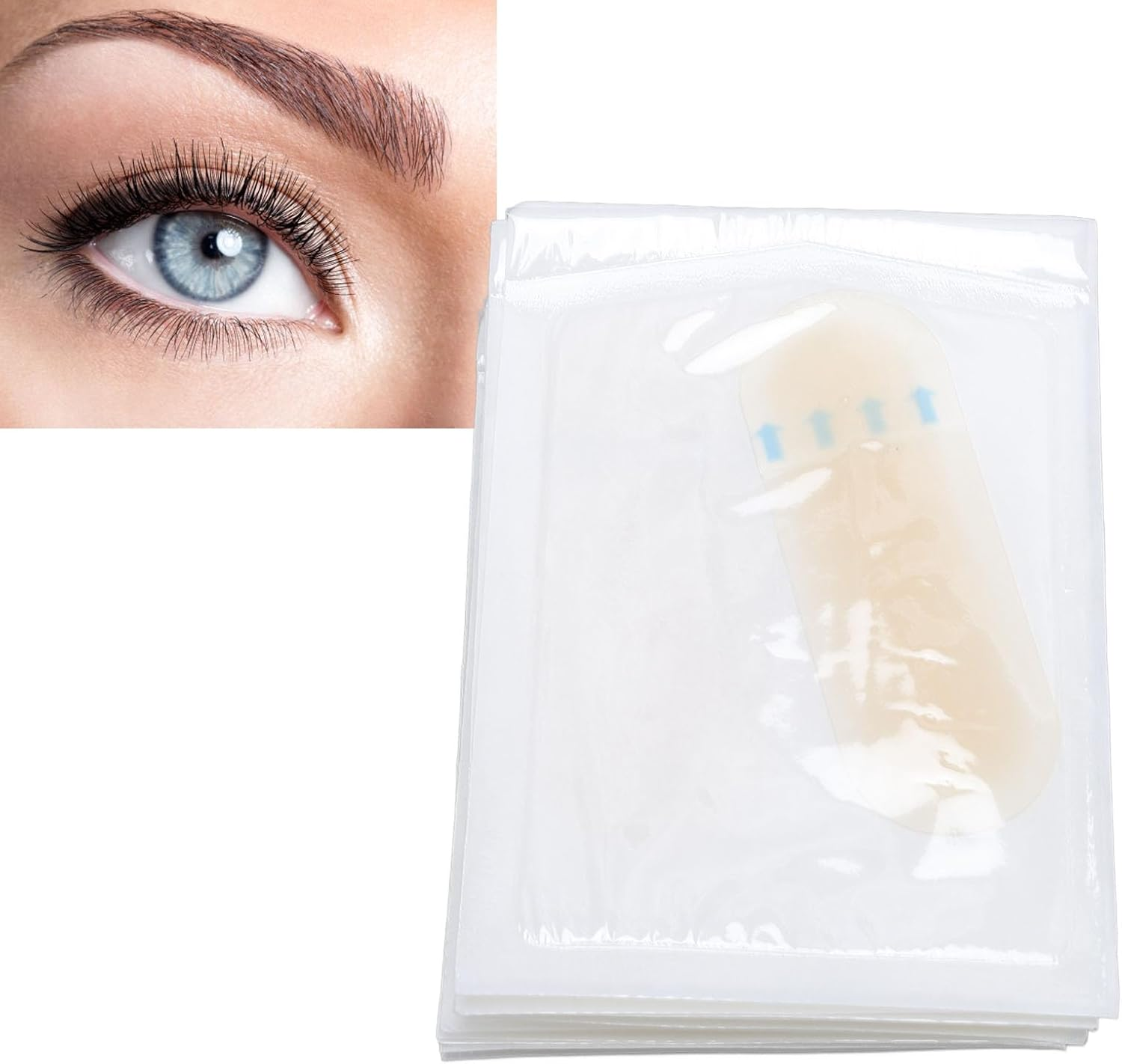 20PCS Light Skin Color Transfer Eyebrow Skin Sticker, Practice Makeup Eyebrow Stencil Stickers for Beauty Salon, Disposable for Sanitation and Security image number 1