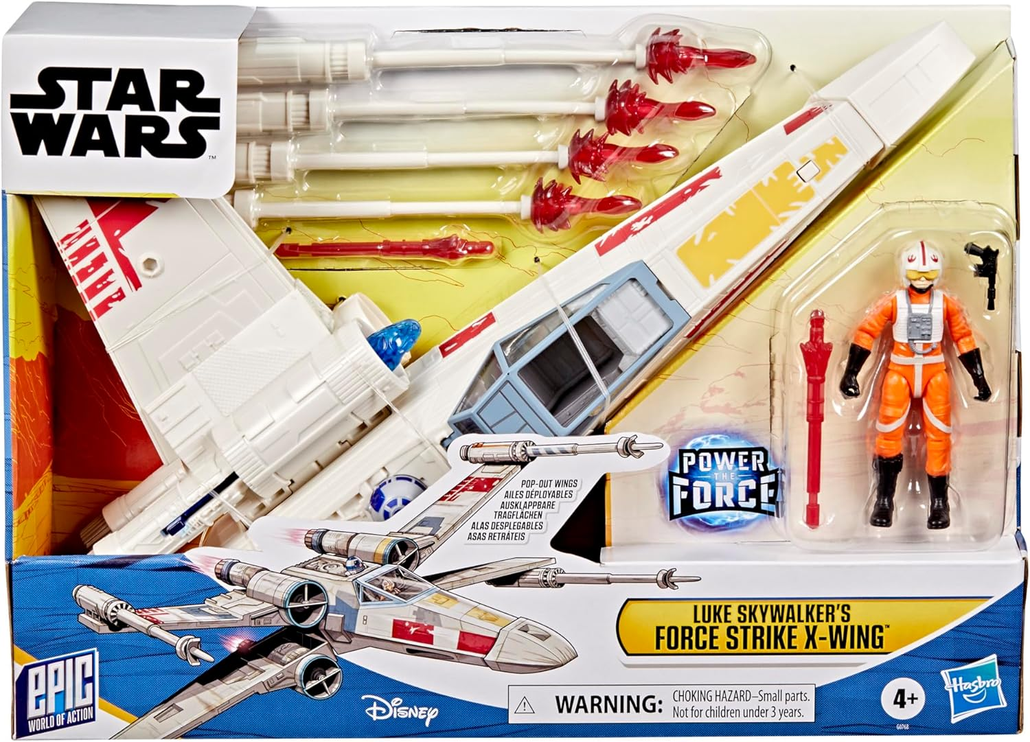 Star Wars Epic World of Action Luke Skywalker'S Force Strike X-Wing, 4-Inch Scale Action Figure & Vehicle, Toys for Boys & Girls Ages 4+ image number 4