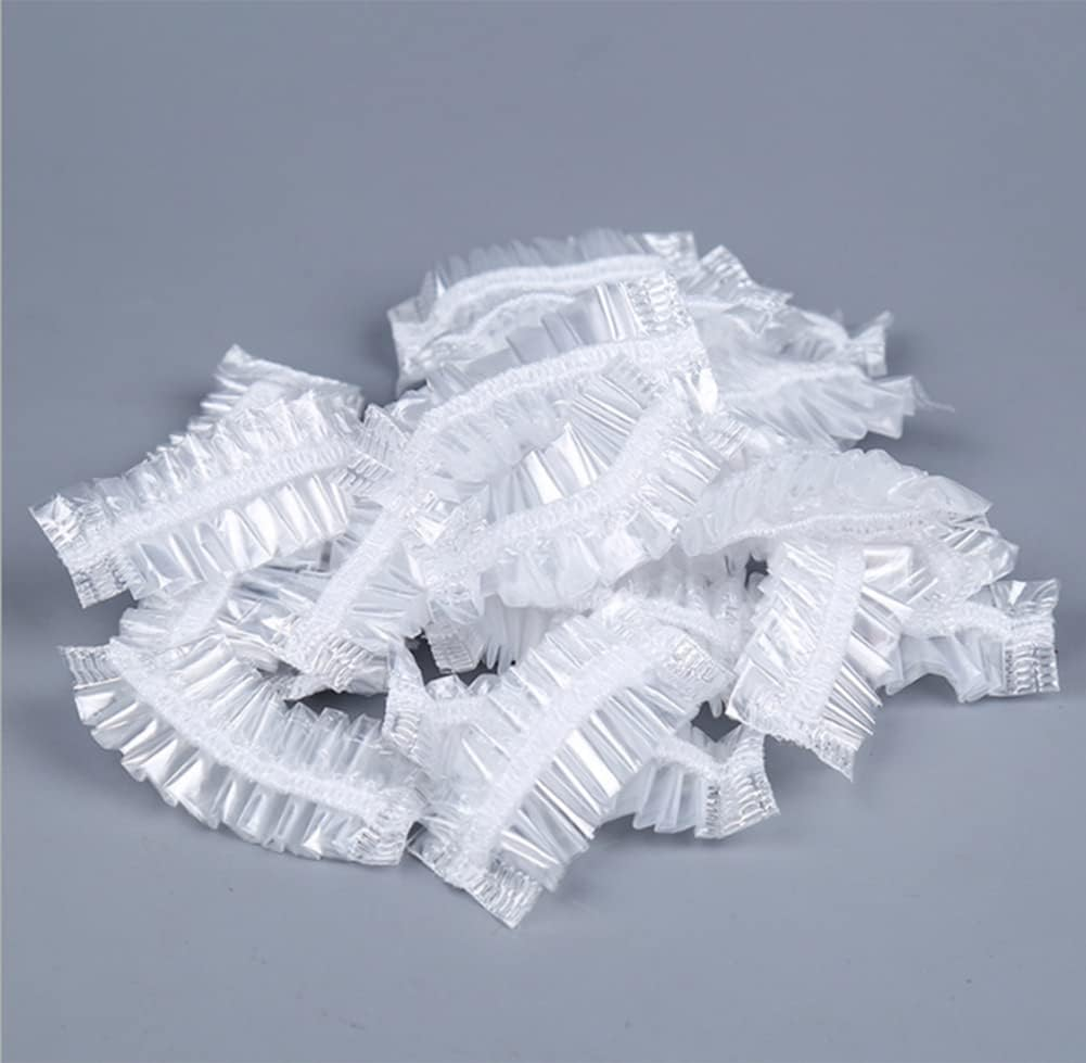 AKOAK 200 Pcs Disposable Plastic Ear Muffs Waterproof Ear Caps for Shower Ear Guards for Bath Accessories Hair Dye Shower Spa (Thick, Transparent) image number 6