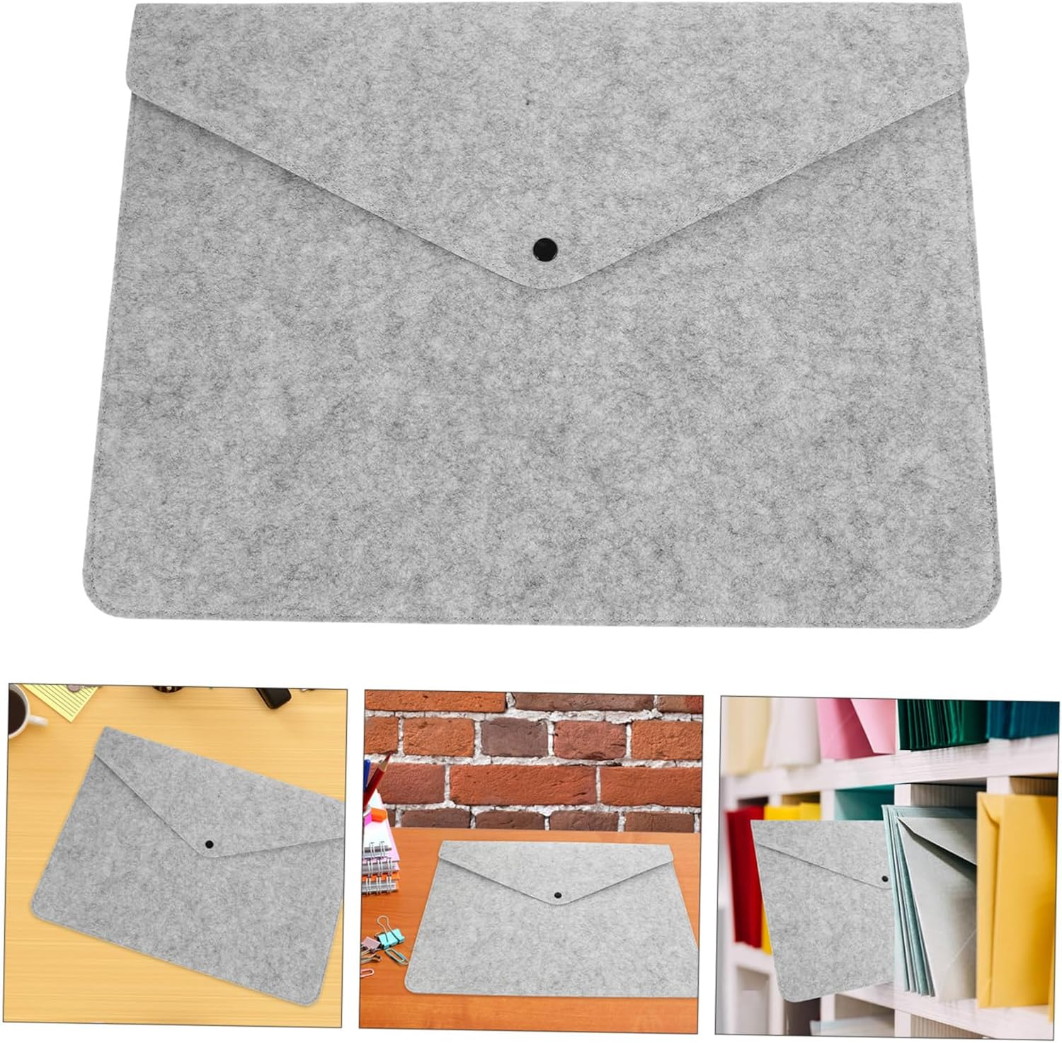 CIMAXIC Document Bag Felt Pouch File Folder Pockets for Teachers Students Office image number 4