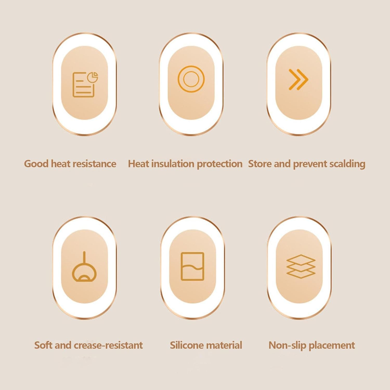 Silicone Hair Straightener Mat - Travel Hair Straightener Mat - Anti-Scald Protection Mat, Heat Resistant Portable Mat for Curling Irons, Flat Irons and Hair Styling Tools Wynott image number 2