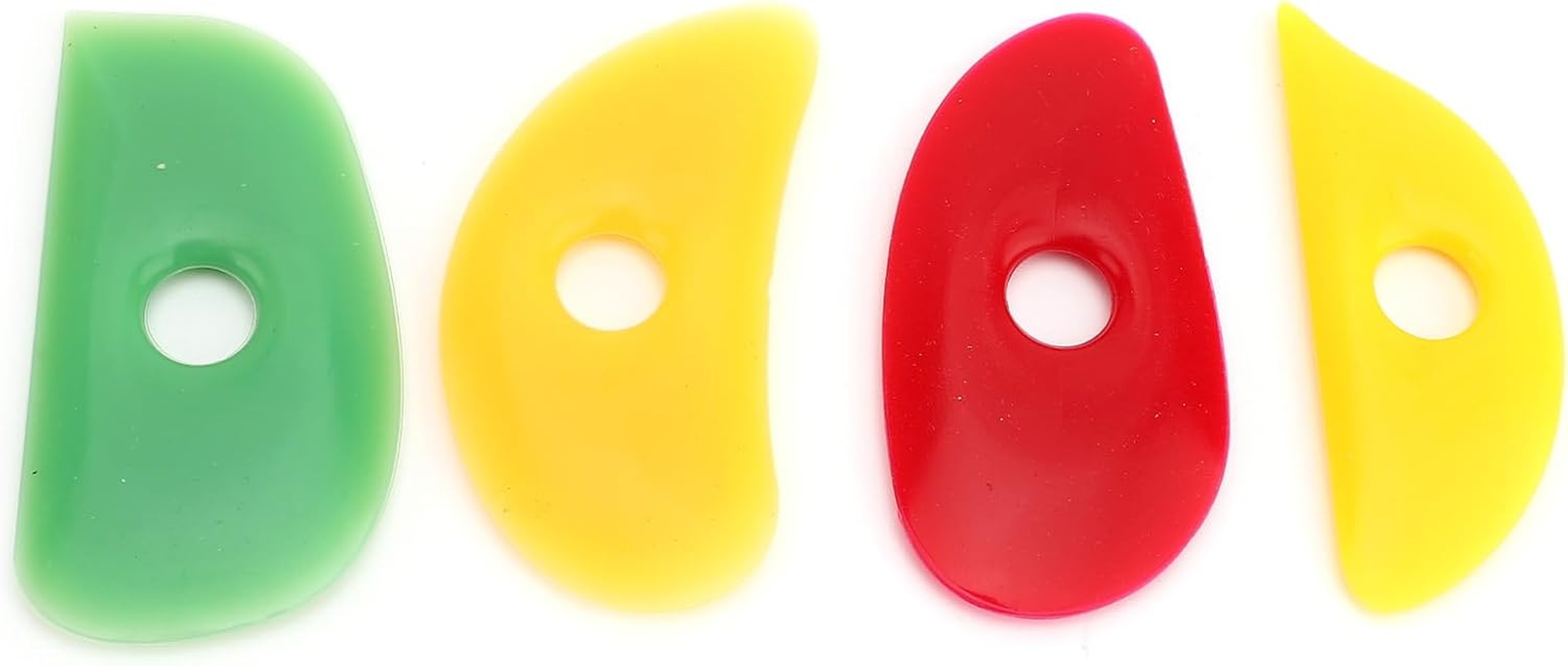 4 Colors Silicone Rib, Compact Size Lightweight Clay Shaping Tools Soft Rib for Pottery Ceramic Crafting Suitable for Sculpting Smoothing Shaping image number 1