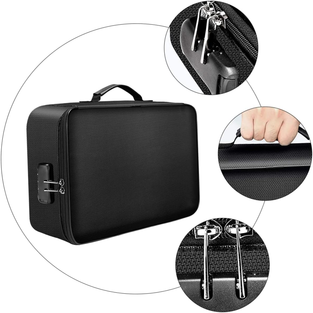 Holibanna Fireproof Document Bag File Storage Pouch Fireproof Safe Document Holder Large Capacity image number 5