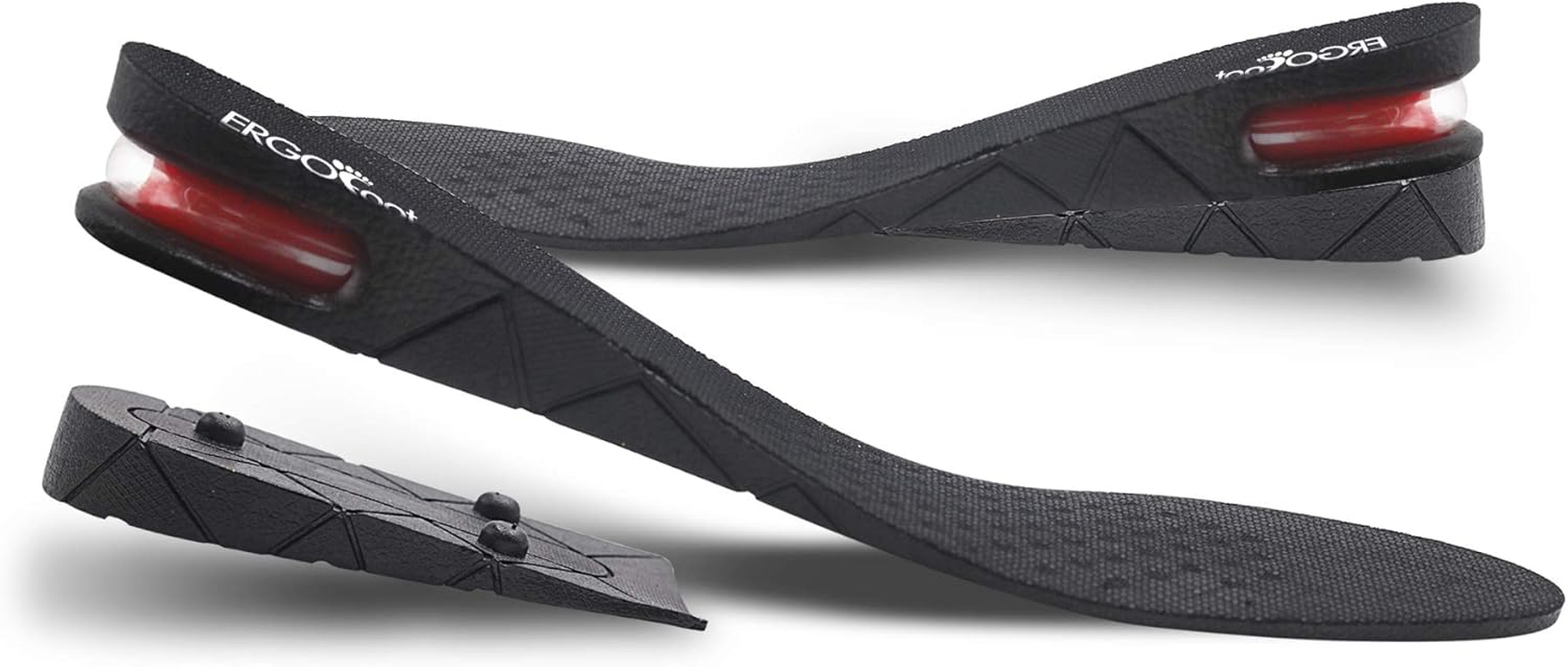 Height Increase Insoles Air Cushion Taller Shoes Insoles Heel Insert for Men and Women by Ergofoot (2-Layer) image number 5