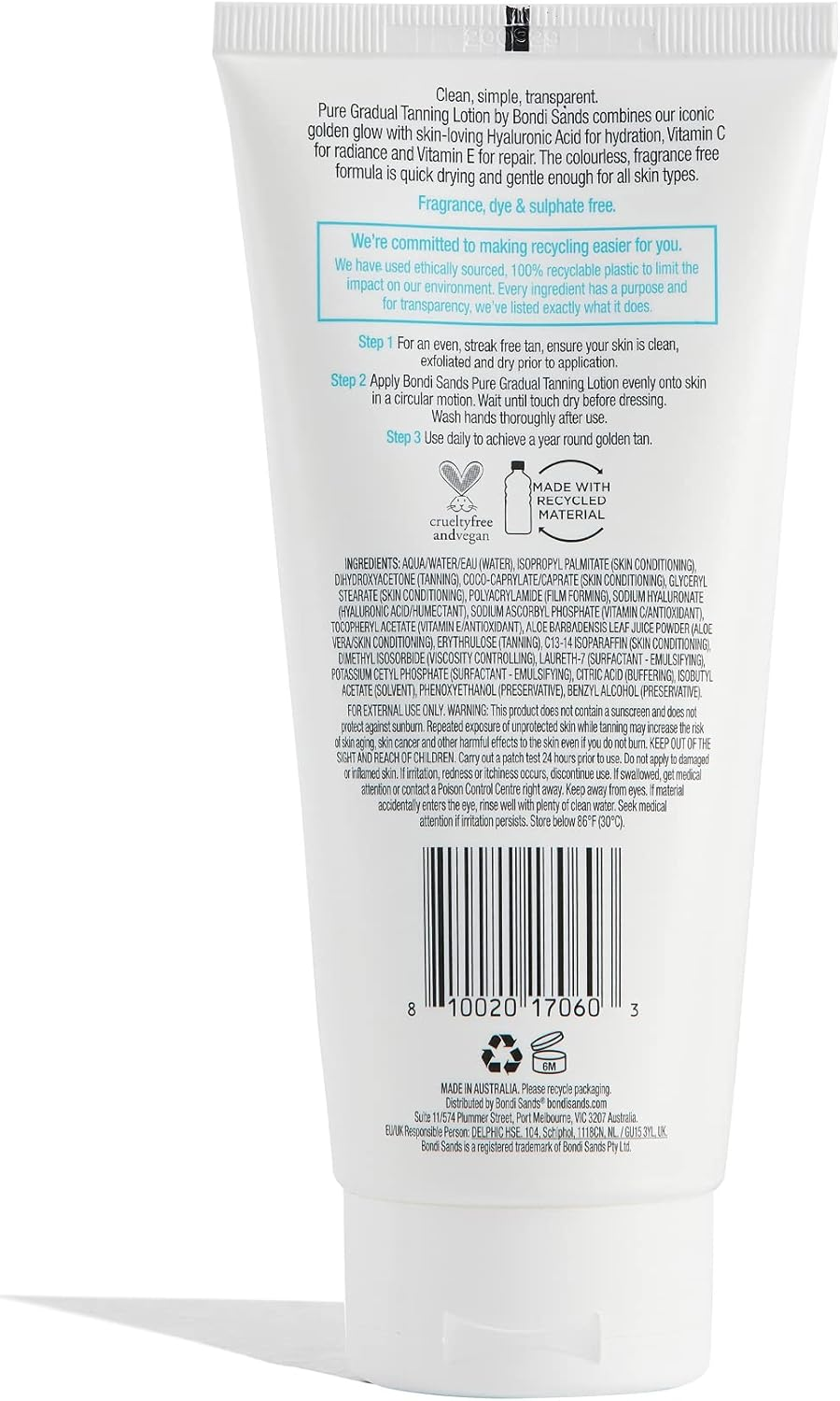 Bondi Sands Pure Gradual Tanning Milk 200 Ml, Dark image number 2