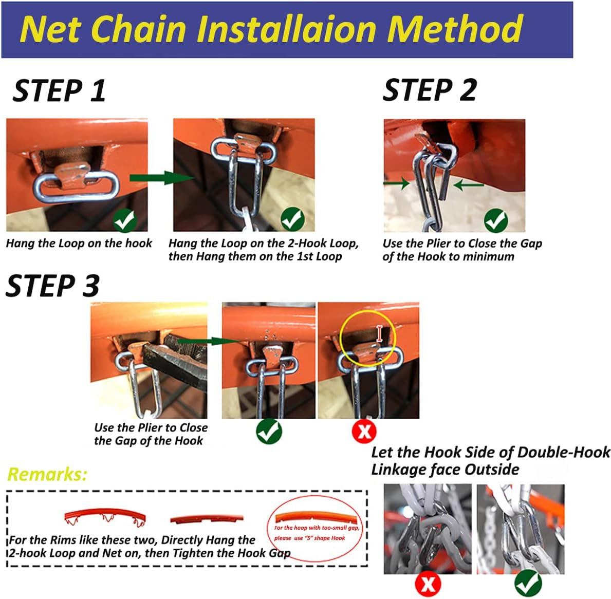 Basketball Net Chain Outdoor, Chain Basketball Net Rust Proof Outdoor image number 2