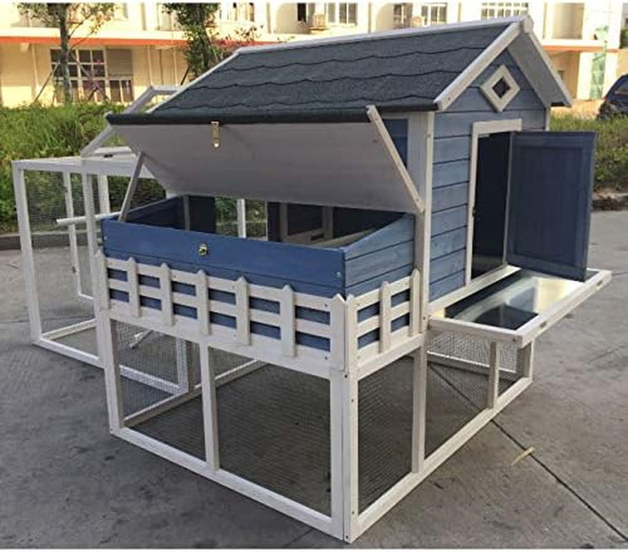 Garden Window Chicken Coop House 2130X1385X1310Mm Chook Pen Rabbit Hutch Nesting Box Poultry Enclosure with Mesh Floor Snake Proof image number 6