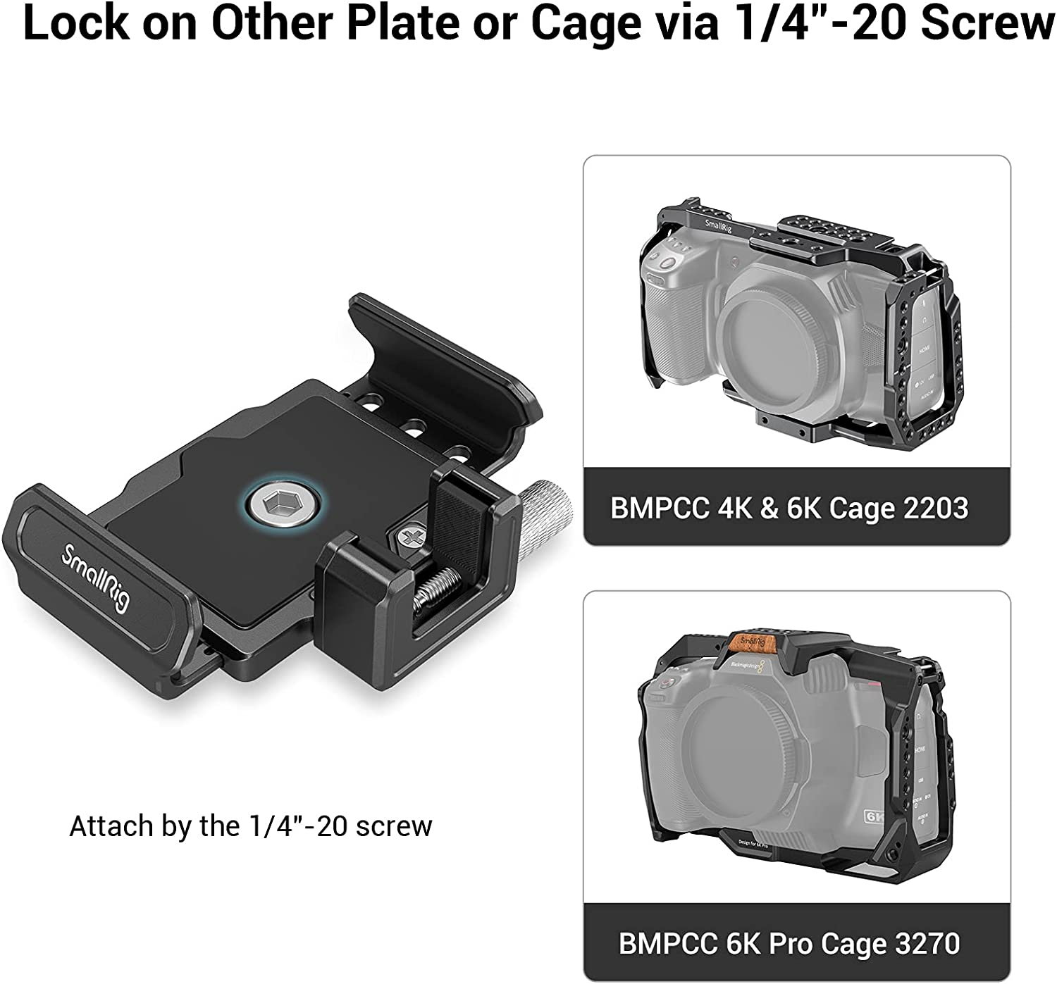 Smallrig Mount Bracket SSD Holder for Samsung T5 / T7 SSD &ndash; 3272 image number 5