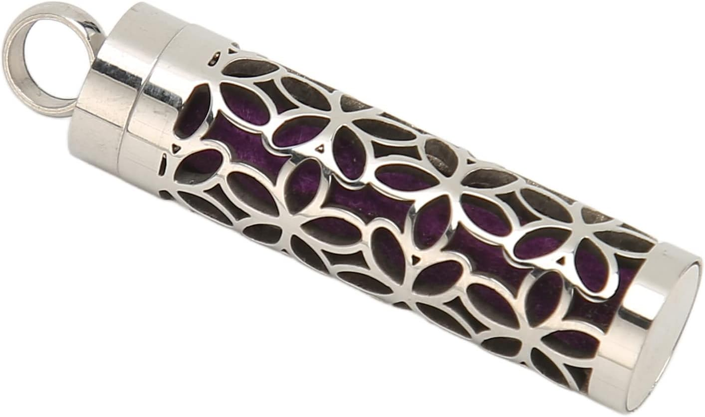 Essential Oil Diffuser Necklace, Stainless Steel Essential Oil Pendant Necklace Hollow Design for Indoor Outdoor image number 6