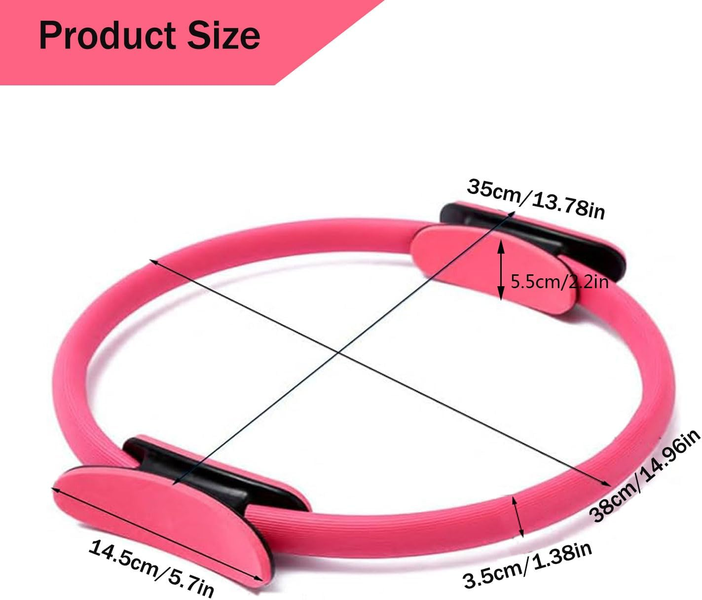 Lifting Ring, Yoga Ring Resistance Ring Slimming Trainer, Super Strength Resistance, Whole Body Shaping of Inner/Outer Thighs, Improving Core Strength (Black) image number 2